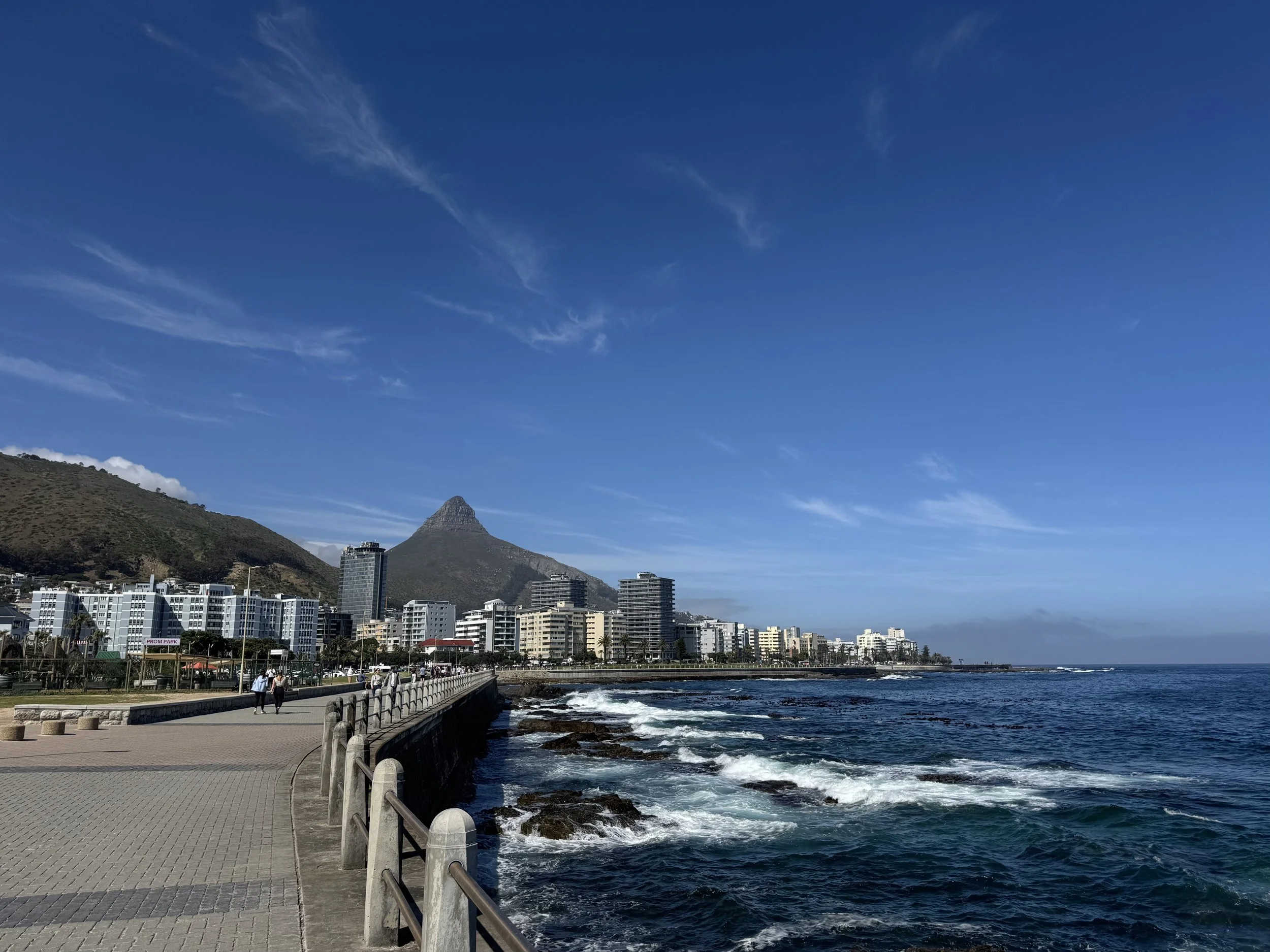 Sea Point Promenade with Lion’s Head and the Atlantic Ocean