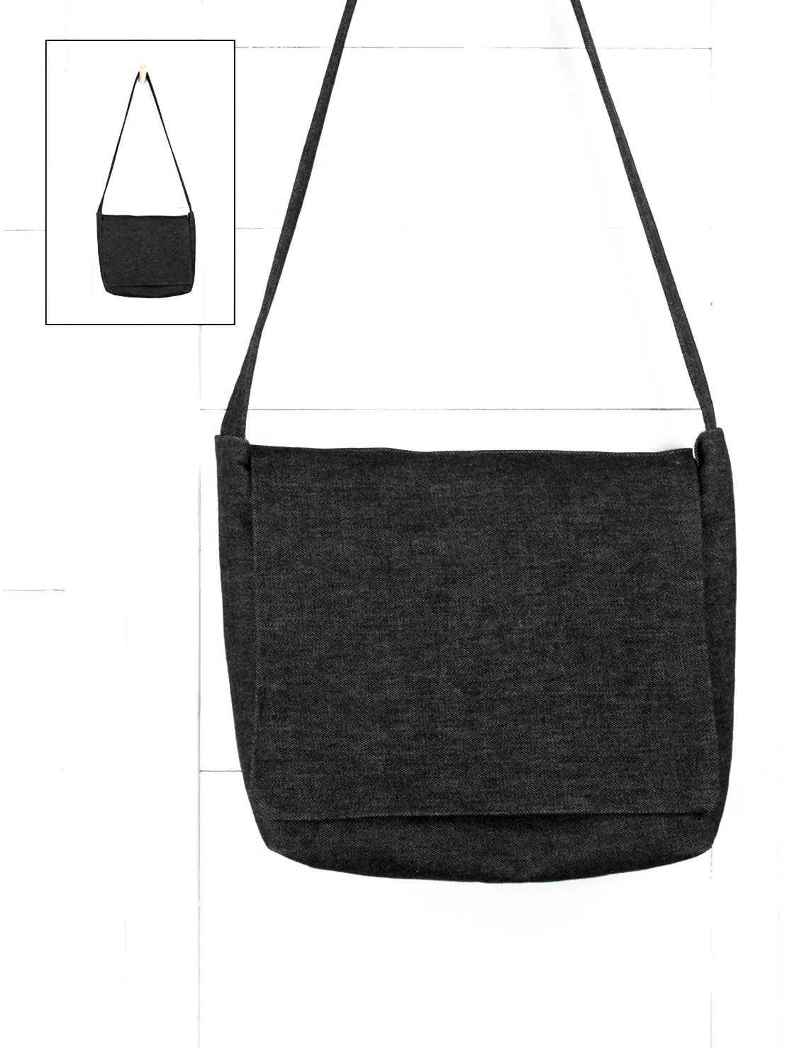 Crossbody bag - charcoal black