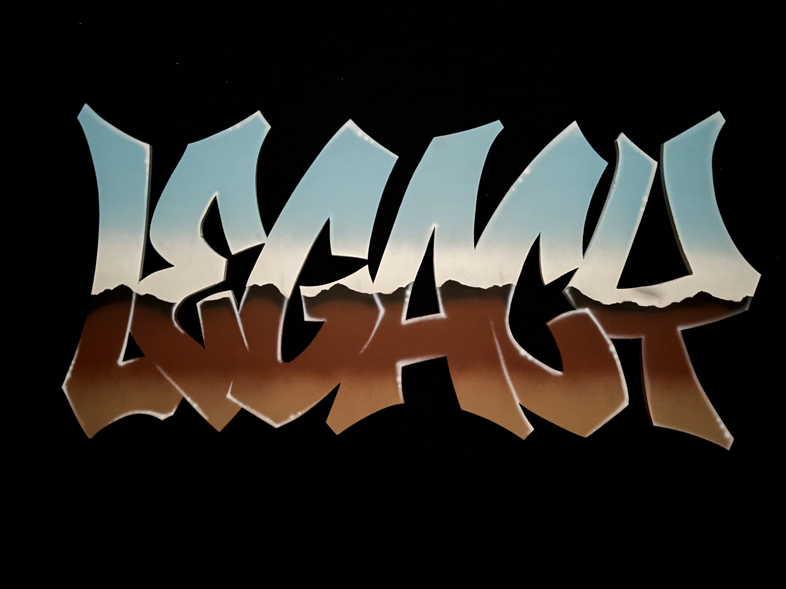 "Legacy" - aerosol on hand cut MDF