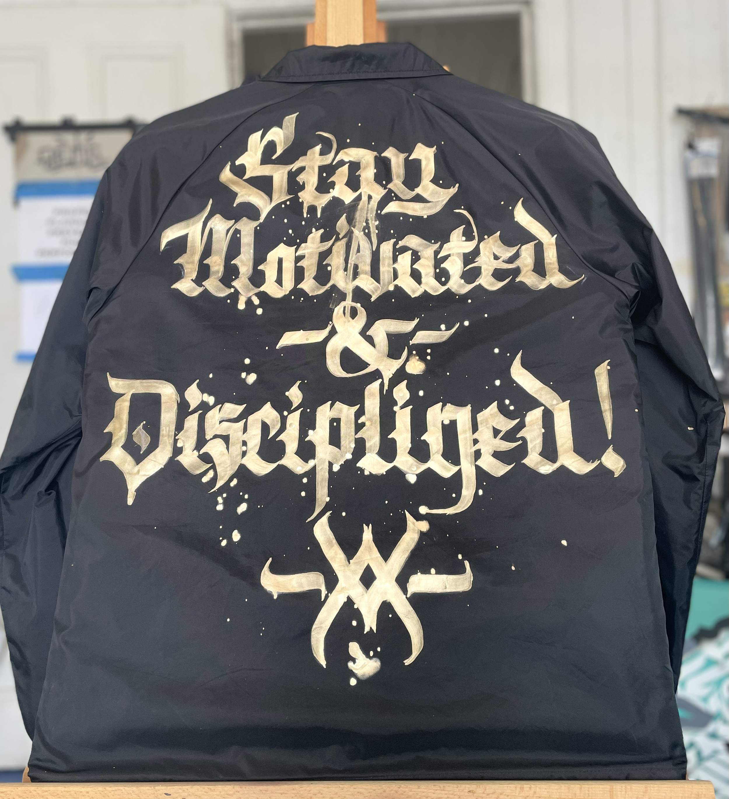 "Stay MAD" - Hand painted windbreaker.