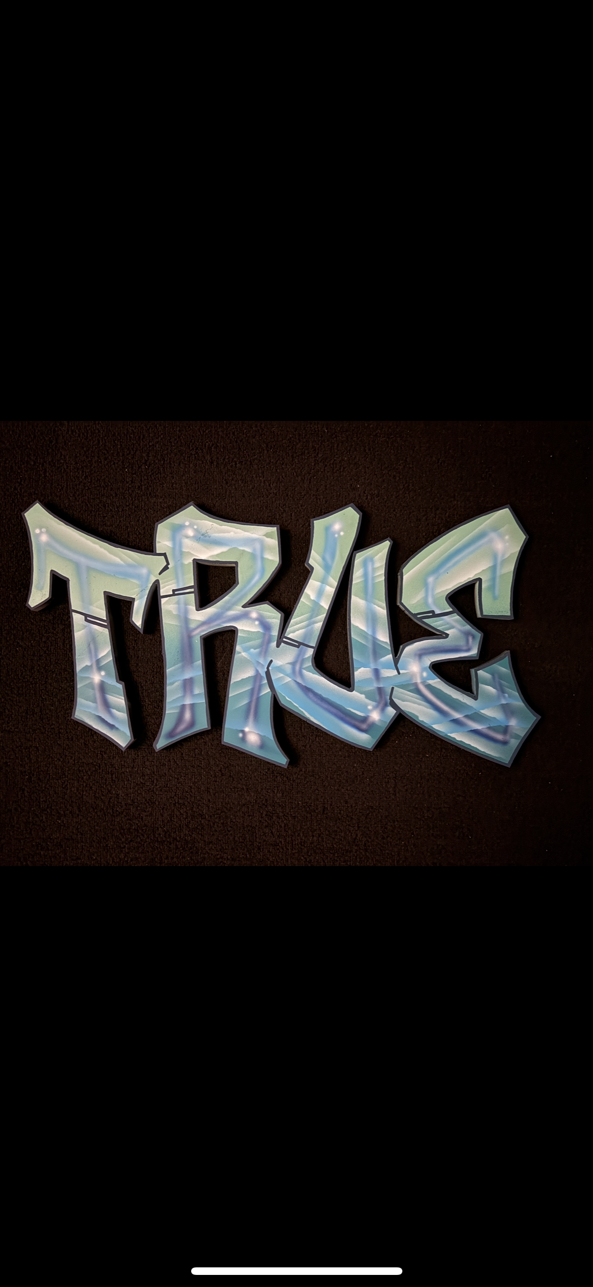 "True" - small cutout