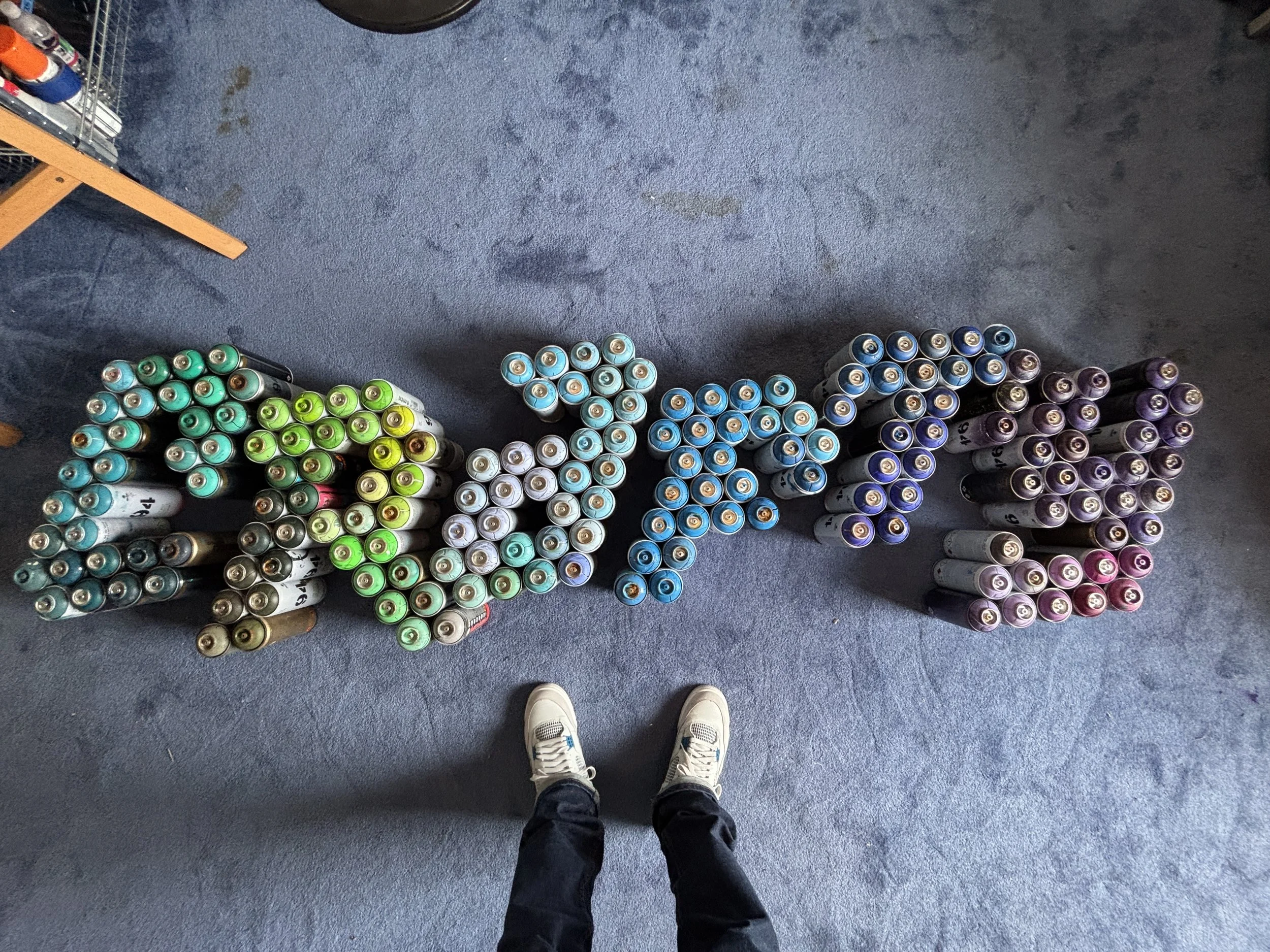 "Crafty" - Six (6) piece funk-letter sculpture, measuring ~8' wide by ~2' tall. Custom mounting options available for collector.