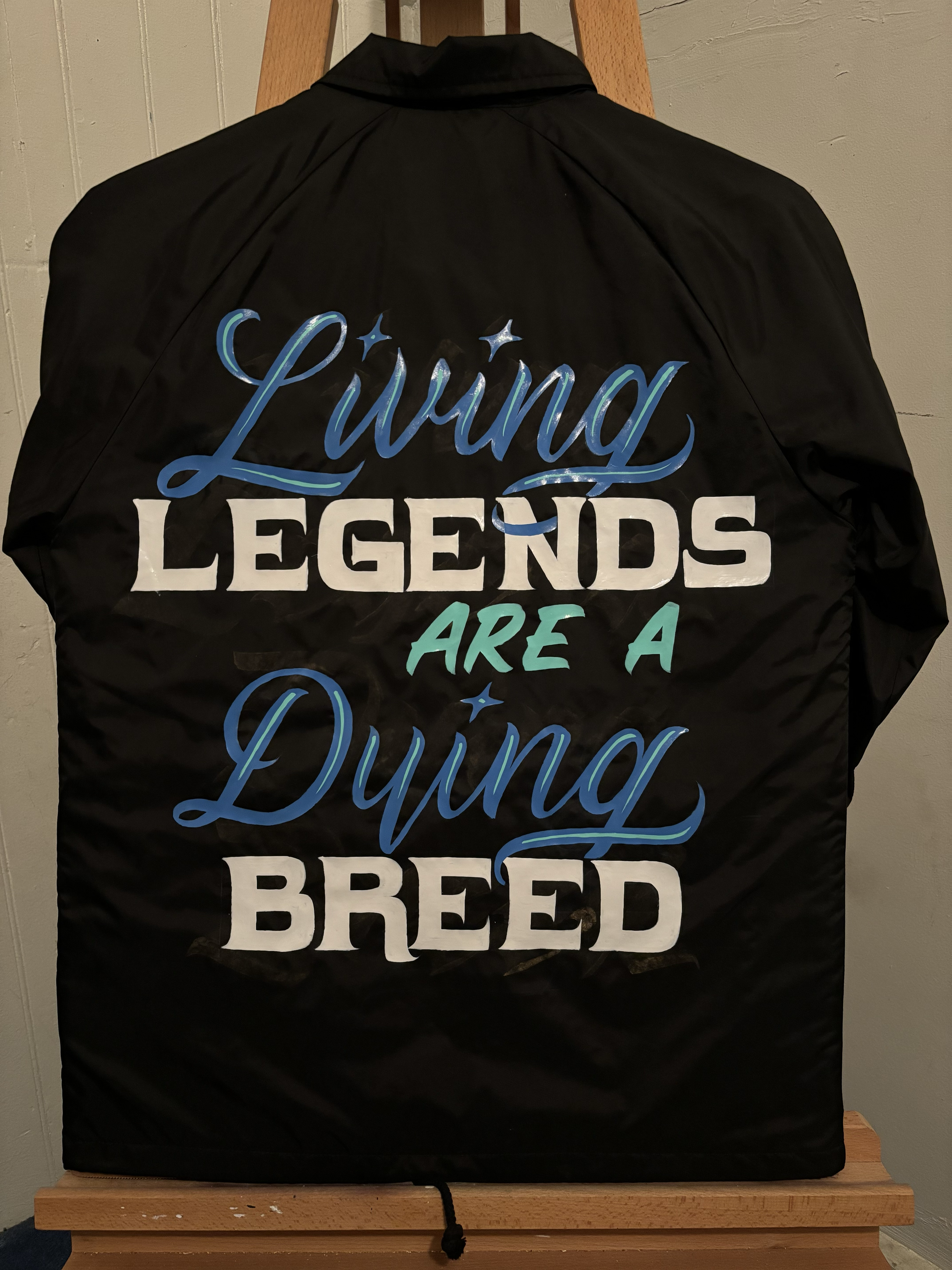 "Living Legend//Dying Breed" - Hand painted windbreaker.
