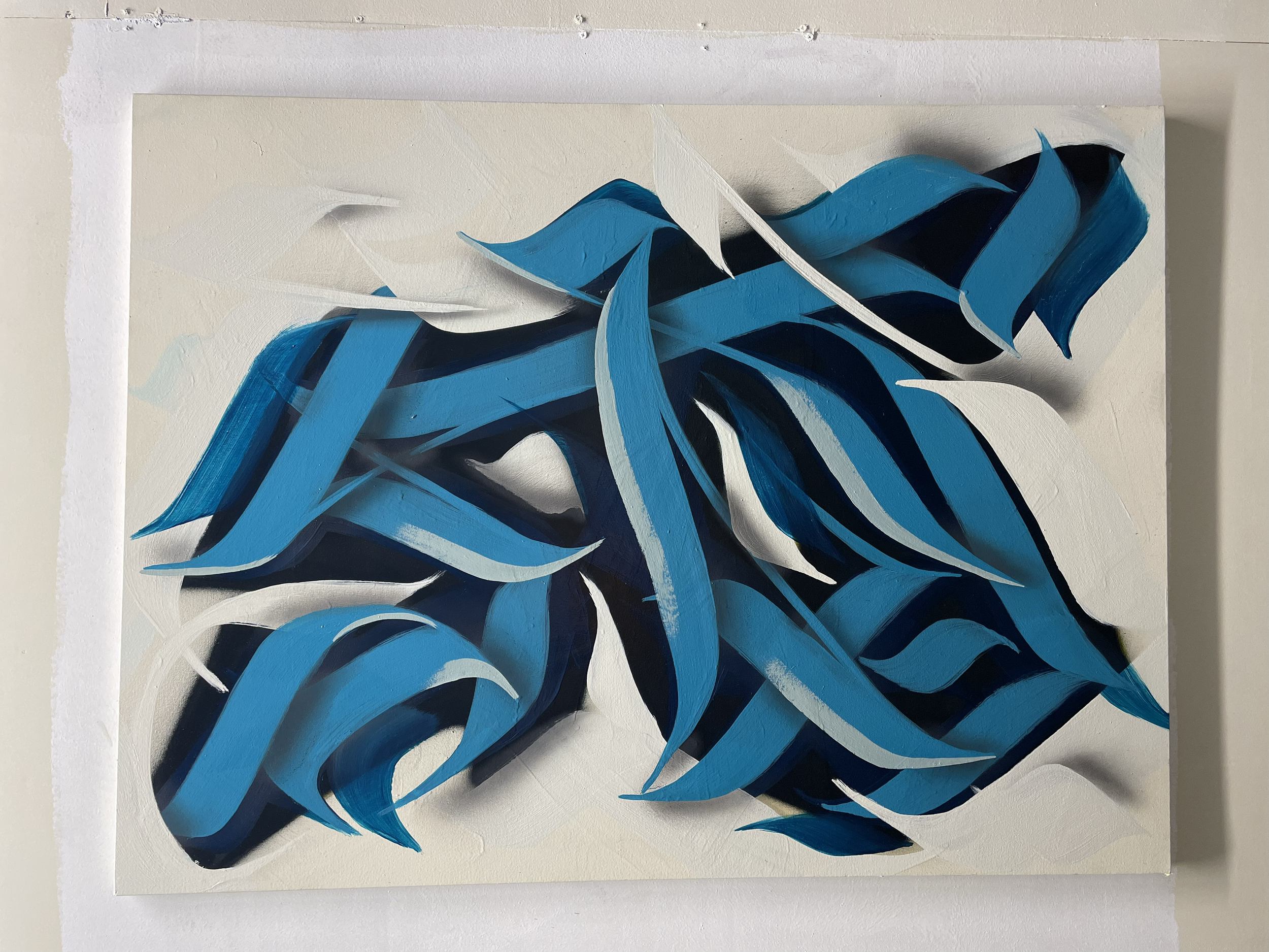 Calligraffiti "A" - acrylic on canvas
