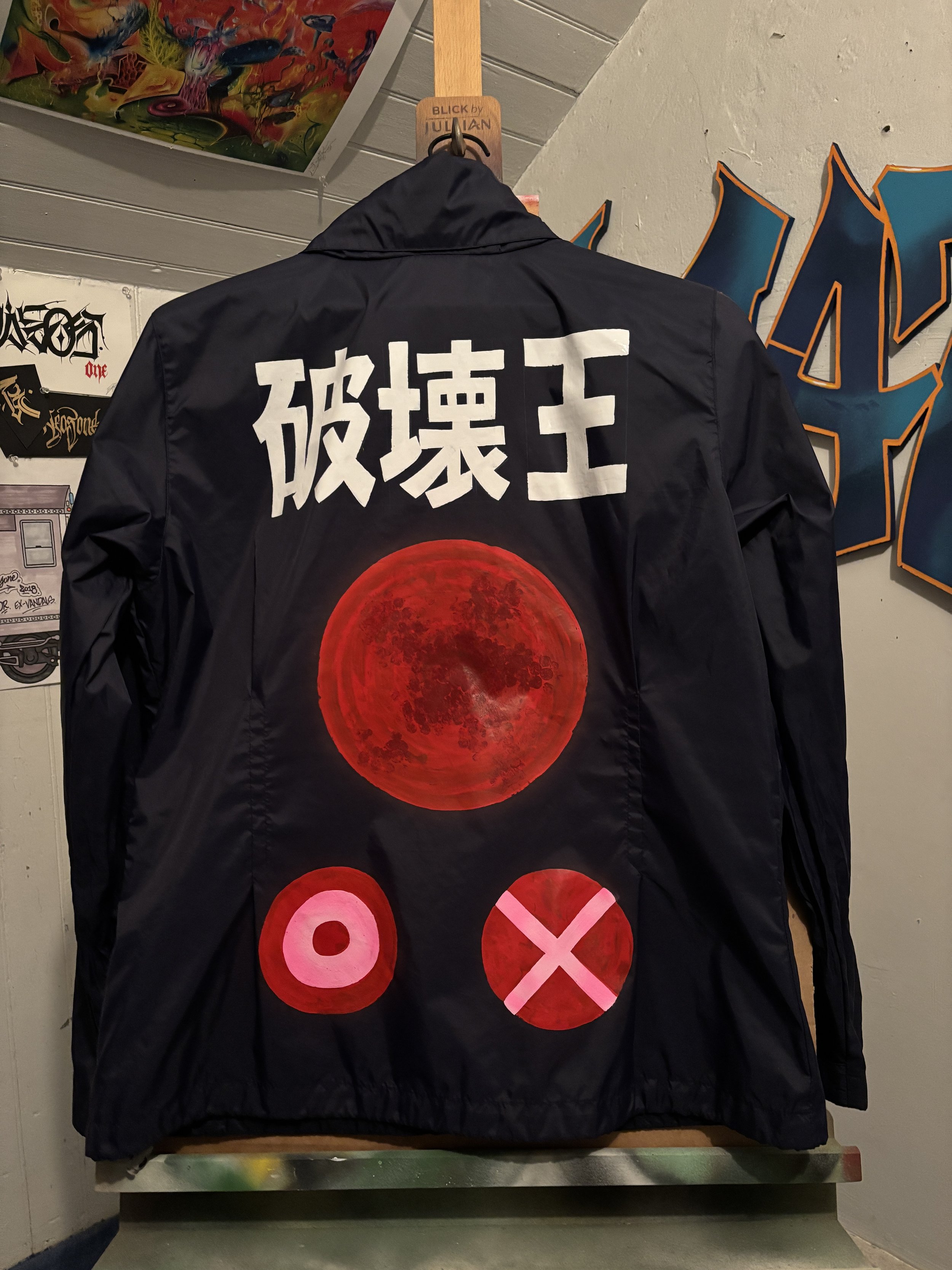 "King of Destruction" - Hand painted windbreaker.