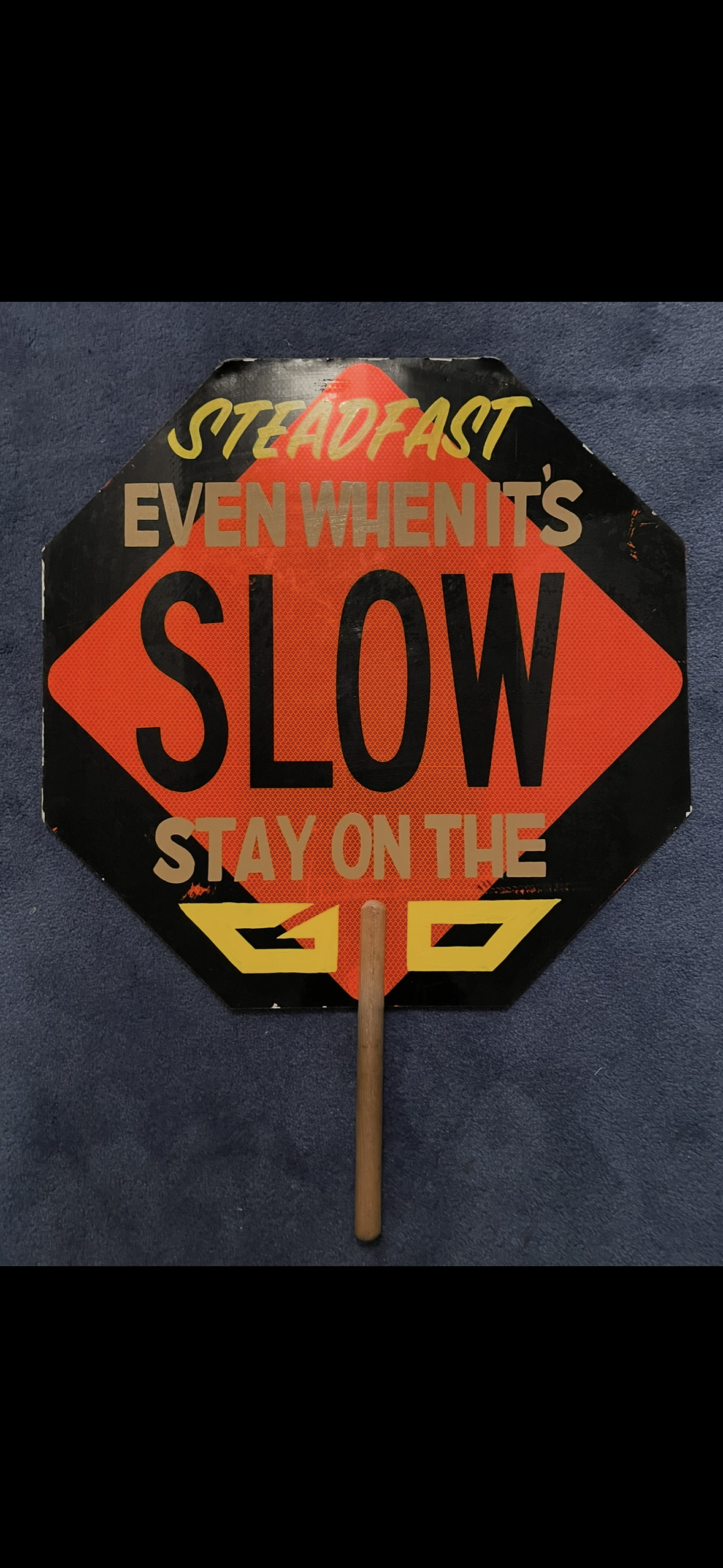 One-of-one repurposed double-sided metal street sign