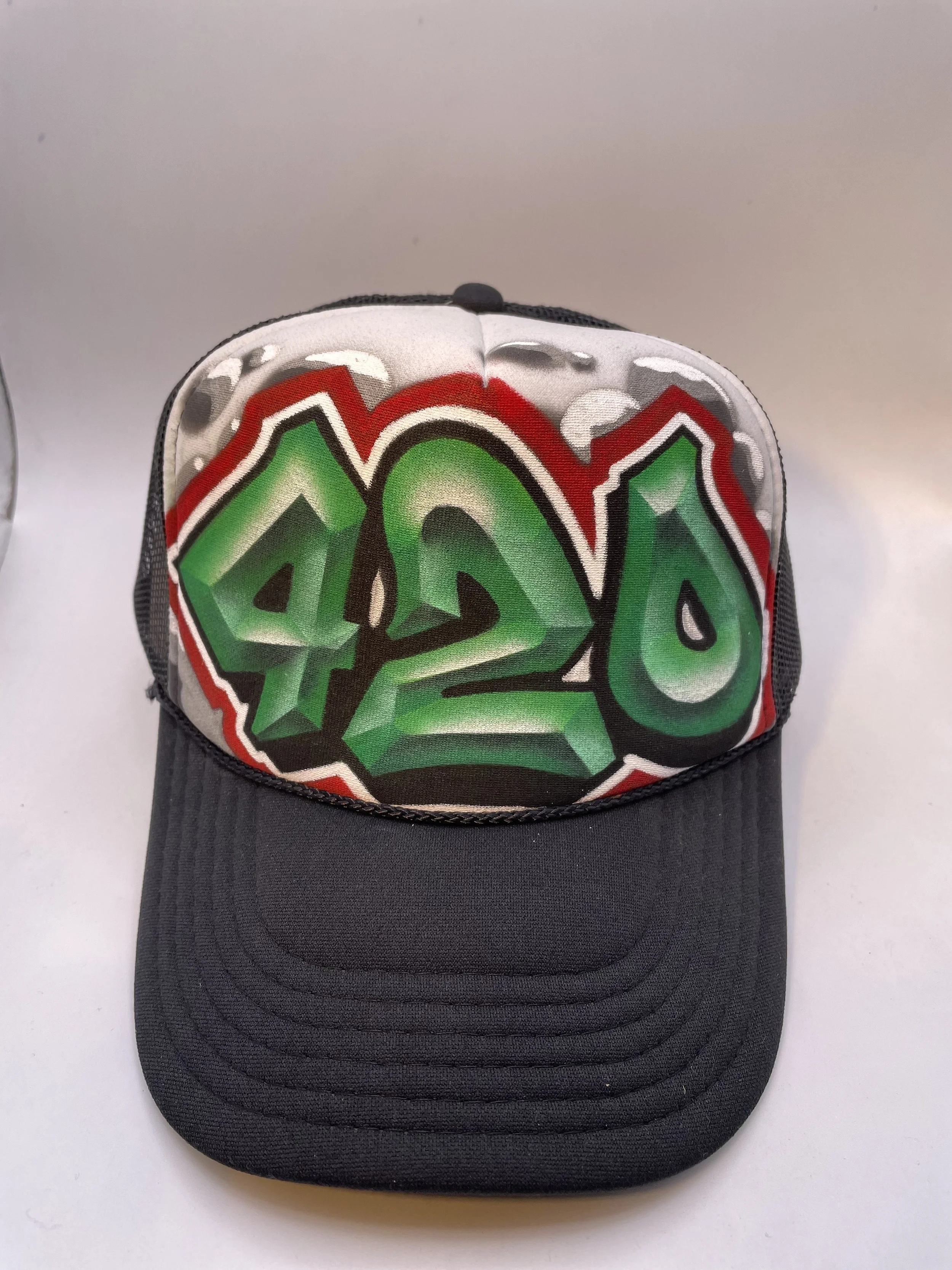 "420" - airbrushed trucker hat
