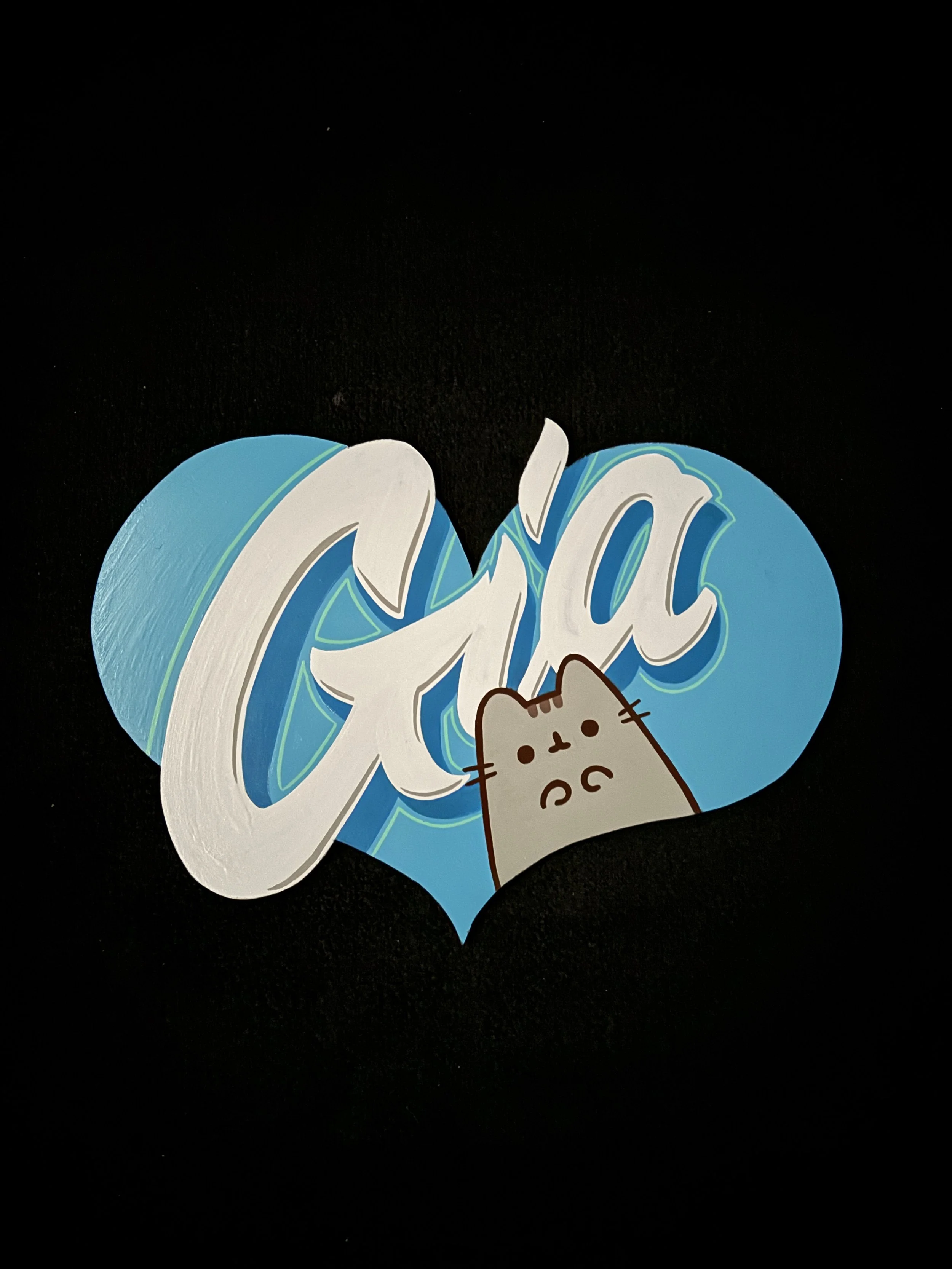 "Gia" *COMMISSIONED* - enamel on hand cut MDF