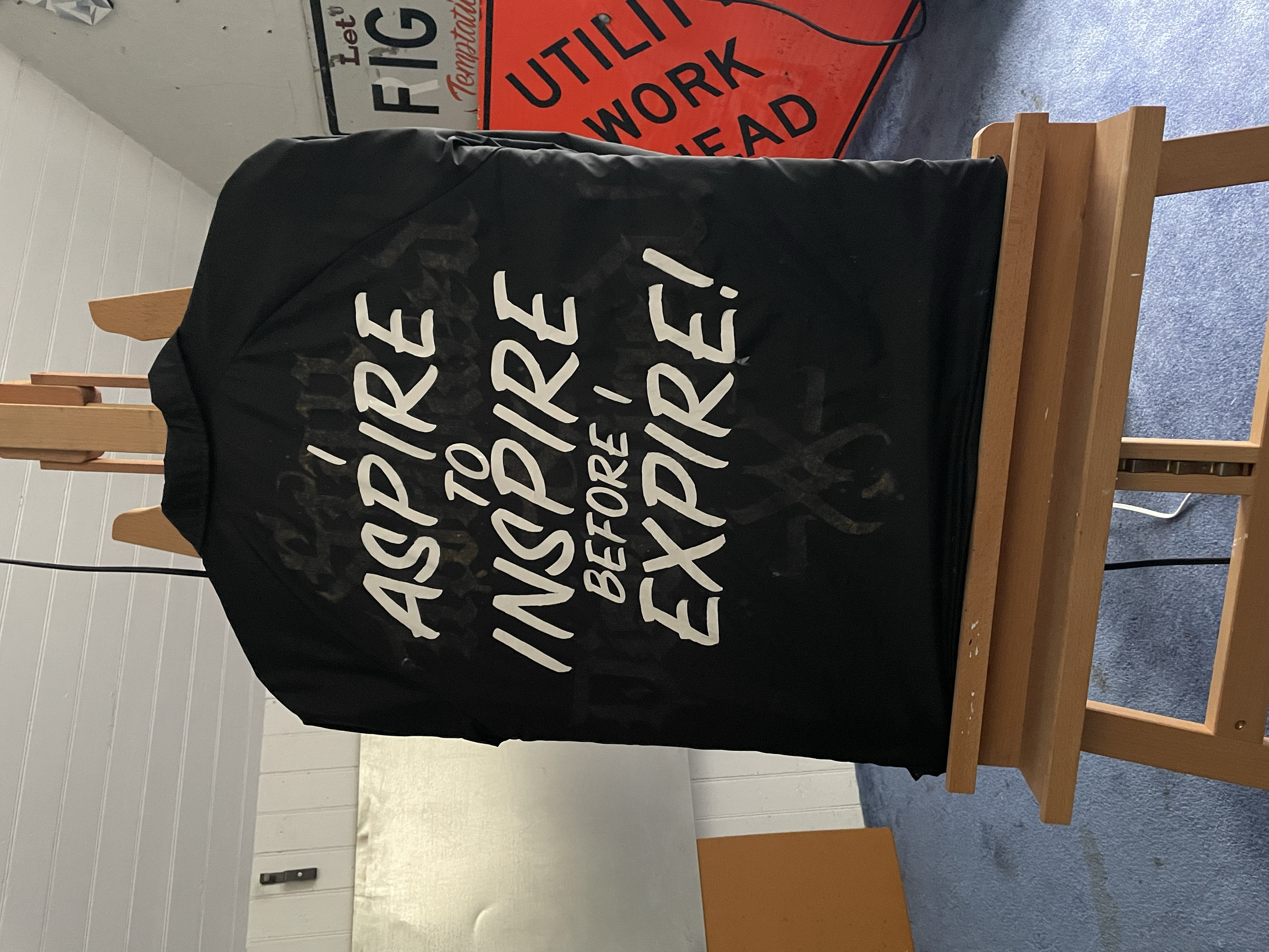 "Aspire" - Hand painted windbreaker.