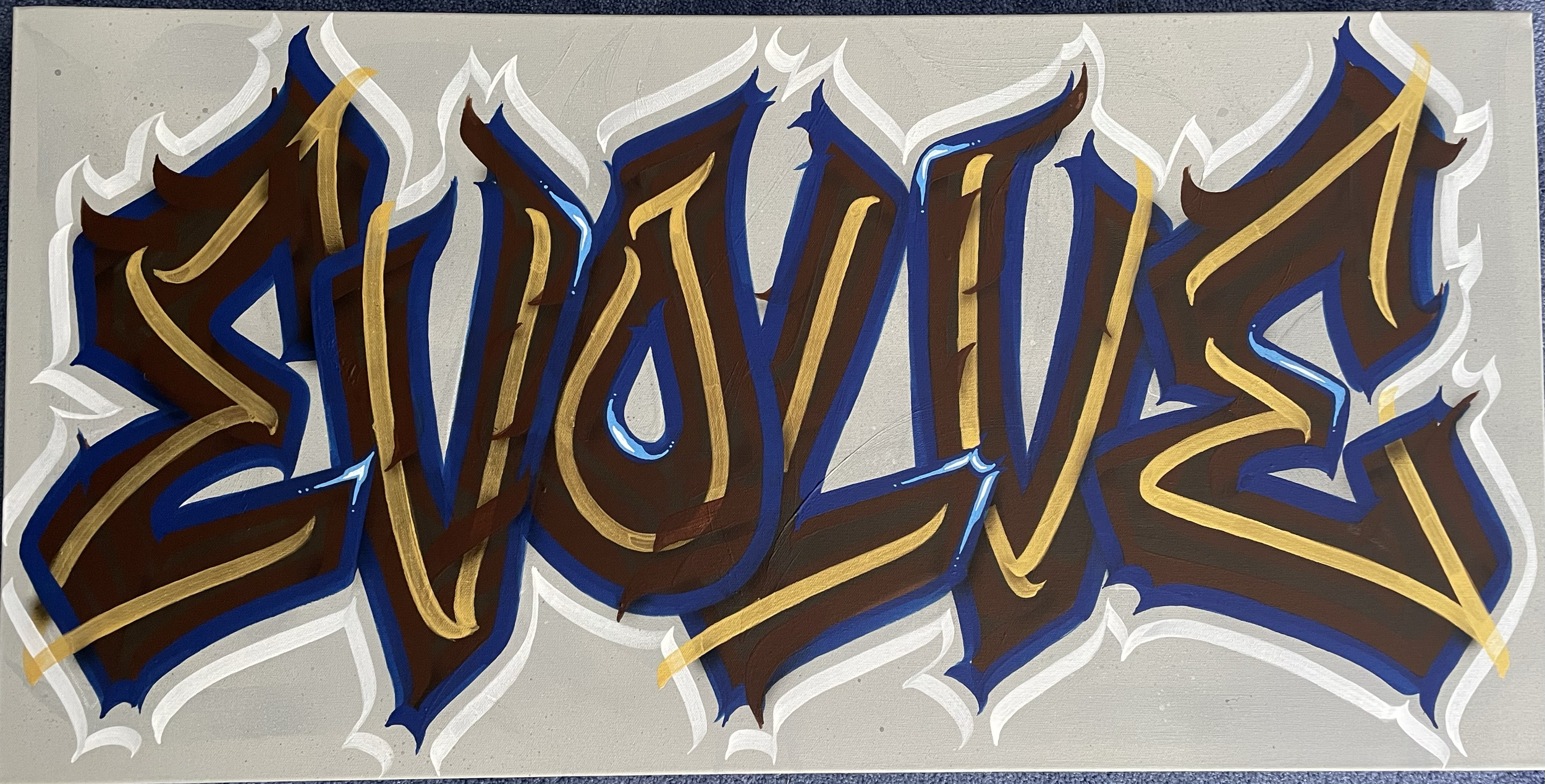 Calligraffiti "Evolve" - acrylic on canvas