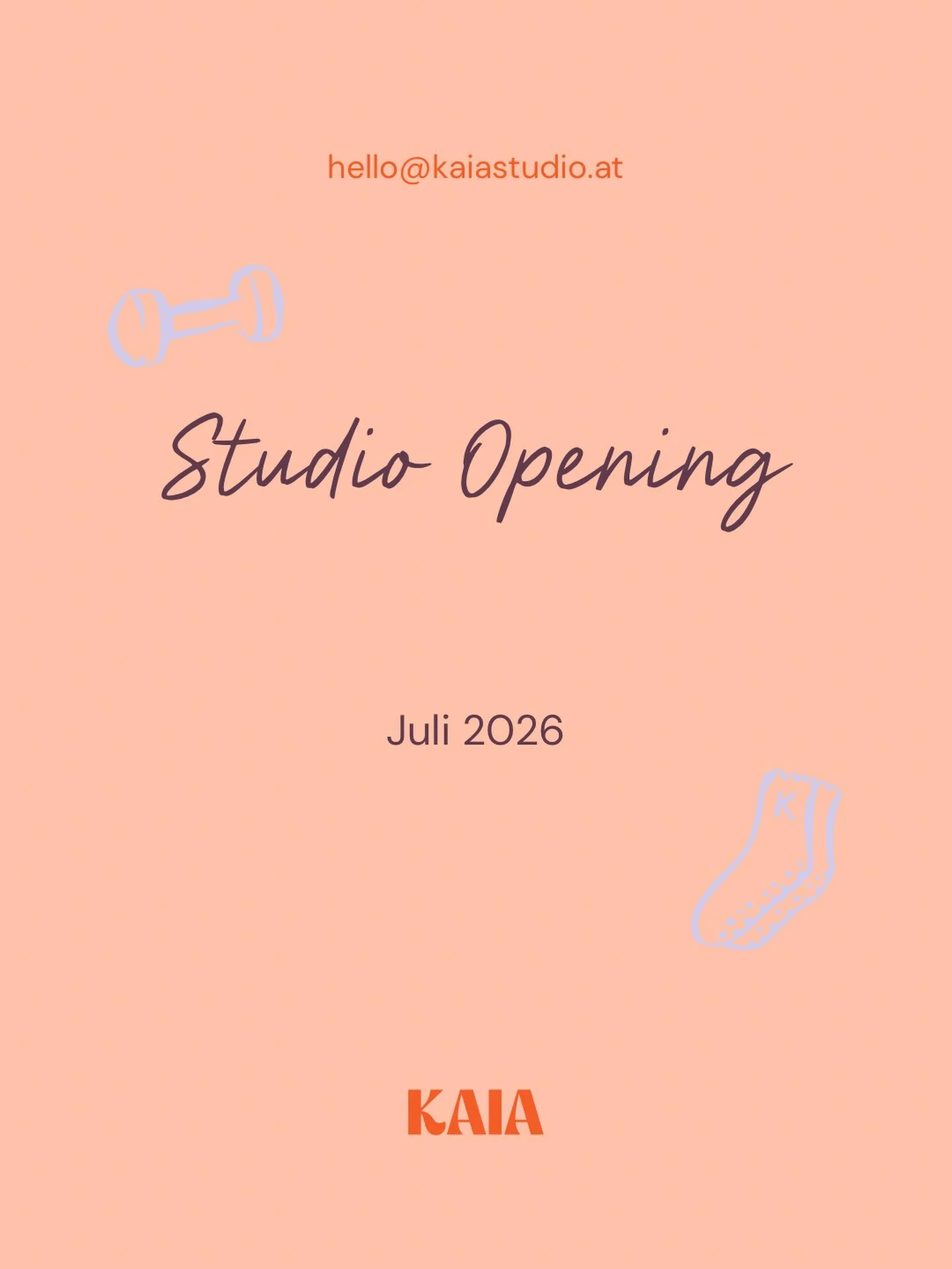 Kaia Wellbeing Studio &ouml;ffnet im Juli 2026🤍

Wir freuen uns auf euch!