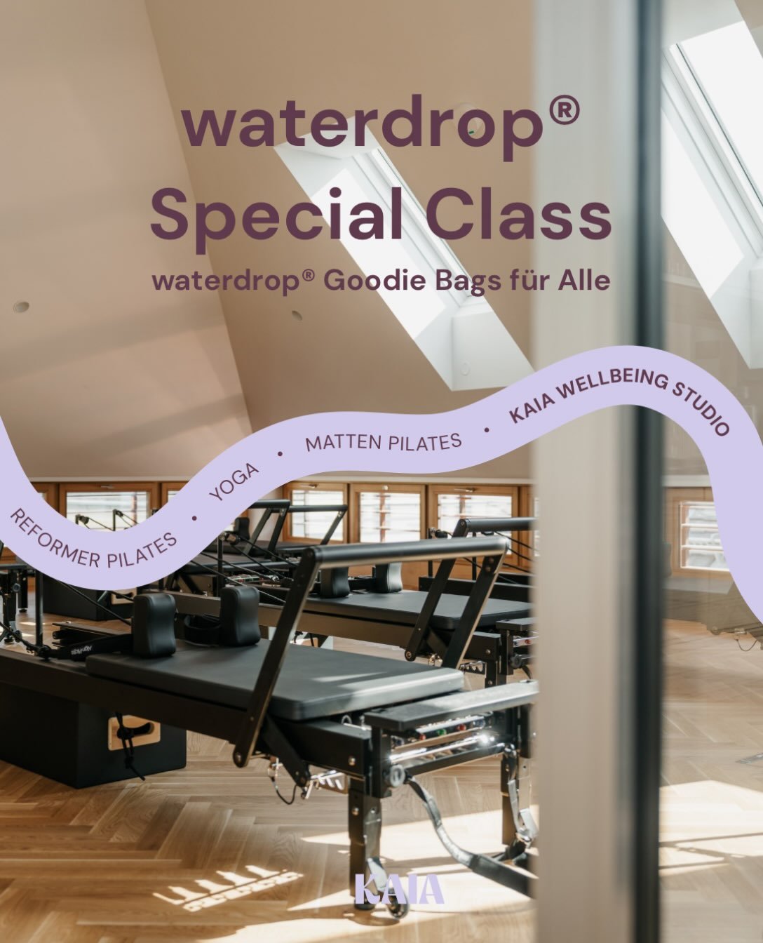 WATERDROP SPECIAL CLASS 🧡

Am Mittwoch, 28.10 um 18:30, wartet ein ganz besonderes Goodie auf dich!

💜 Goodie Bags f&uuml;r alle inklusive Flasche. 

Sichert euch euren Platz und bucht einfach eure Klasse!