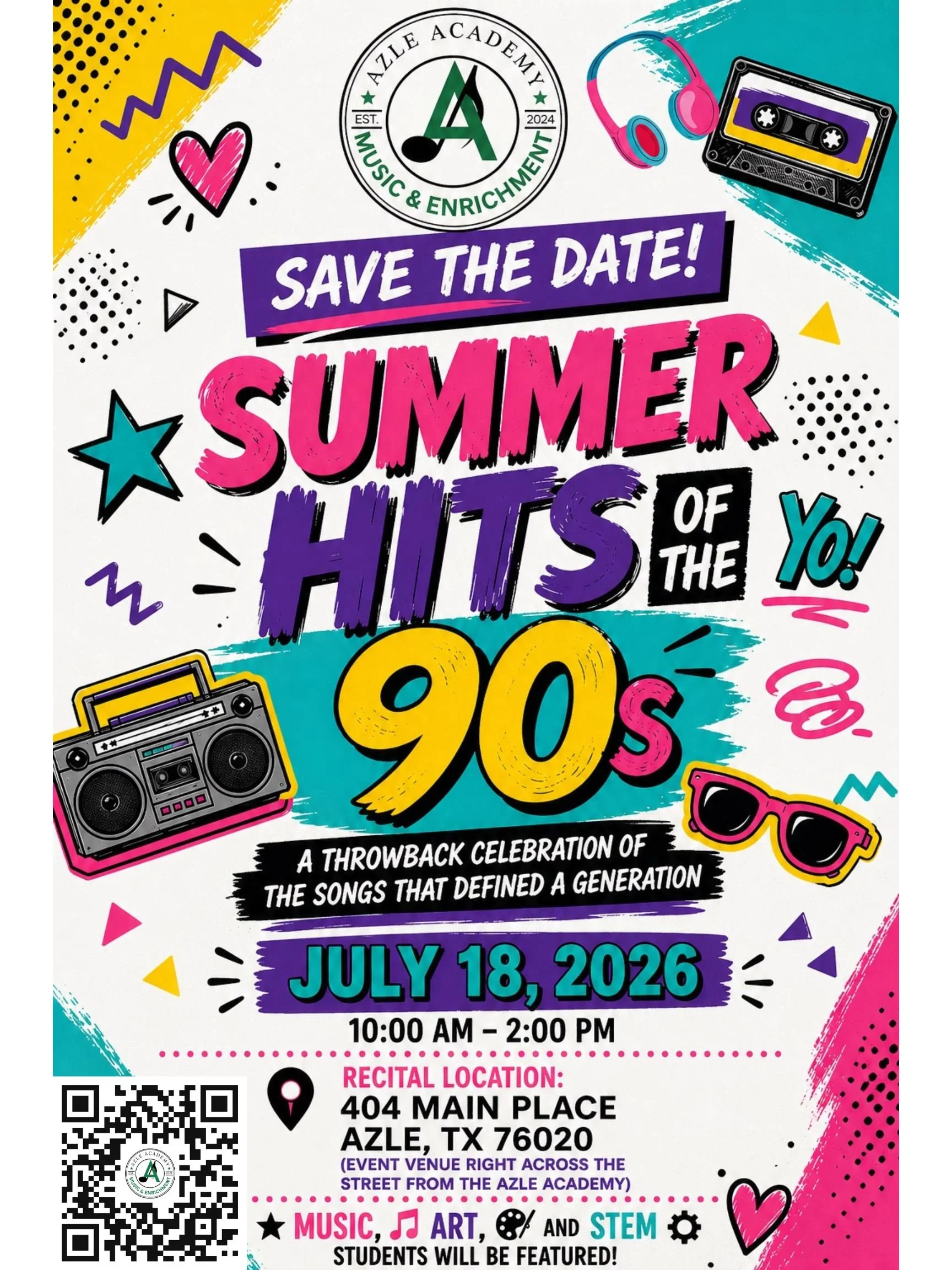 Summer Hits of the 90s Recital & Showcase 