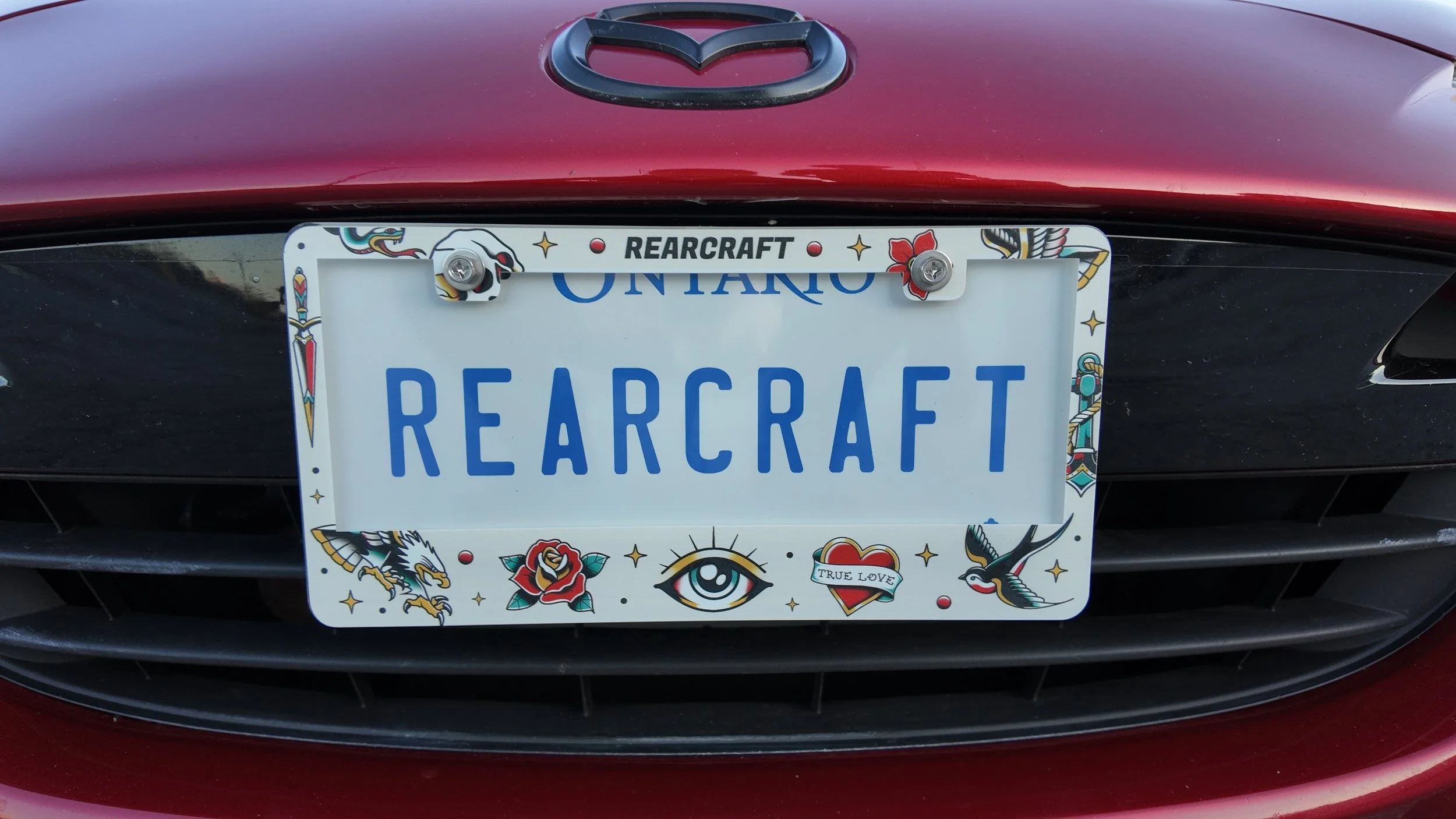 Old School Tattoo - Car License Plate Cover
