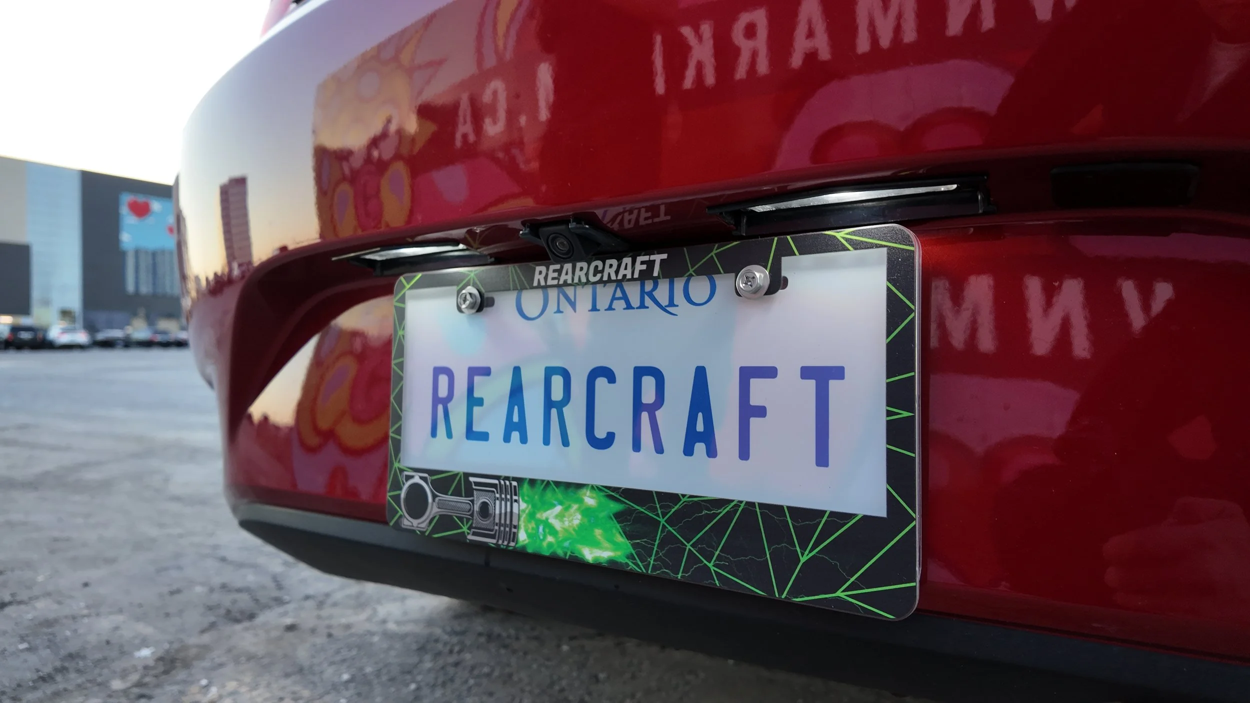 Neon Piston - Car License Plate Cover