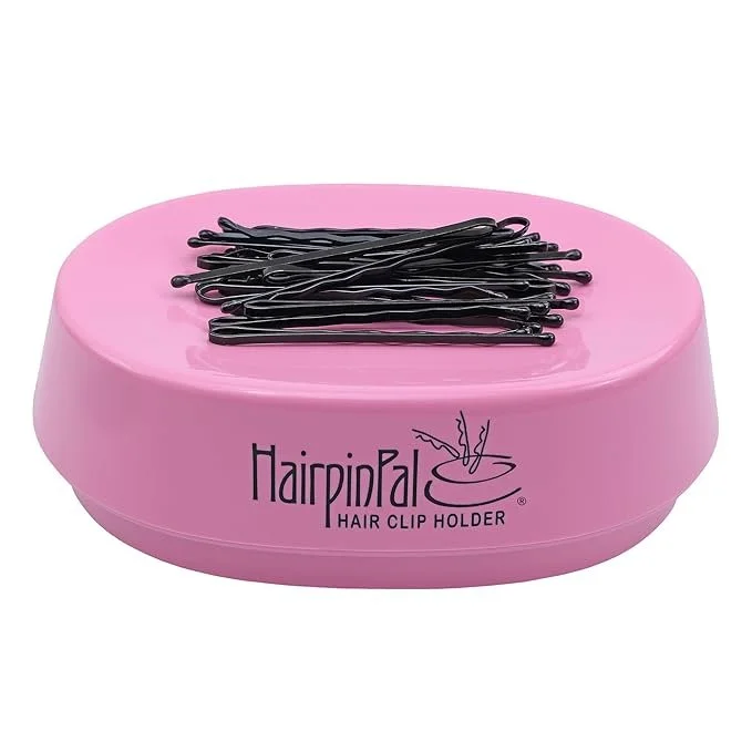 HairpinPal Magnetic Bobby Pin Holder - Easy Hair Clip and Pin Collector - Manage Hair Clips - Barrettes - Bobbi Pins - Keeps Rooms Tidy - Ideal for Travel - Raspberry Mauve - Made in the USA