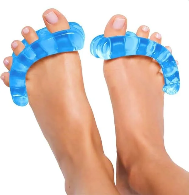 YogaToes® Classic for Women - Small Fits 7 and up Sapphire Blue: Toe Stretcher & Toe Separator. Fight Bunions, Hammer Toes, Foot Pain & More!