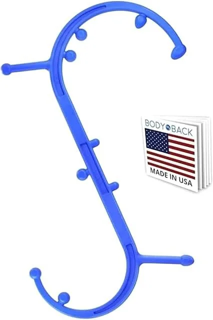 Body Back Buddy Classic USA Made Handheld Full Body Massage Cane Pressure & Trigger Point Massage Tool for Deep Tissue Pain Relief - Dual Massage Hooks for Back, Shoulder, Neck. Manual Back Massager