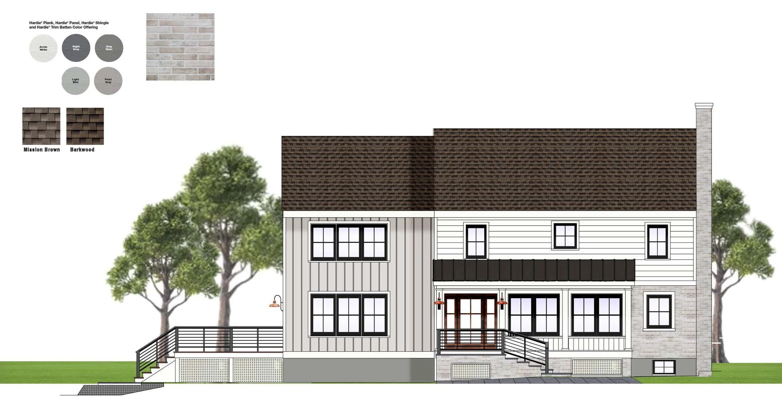 Exterior rendering created during renovation planning in collaboration with the project architect.