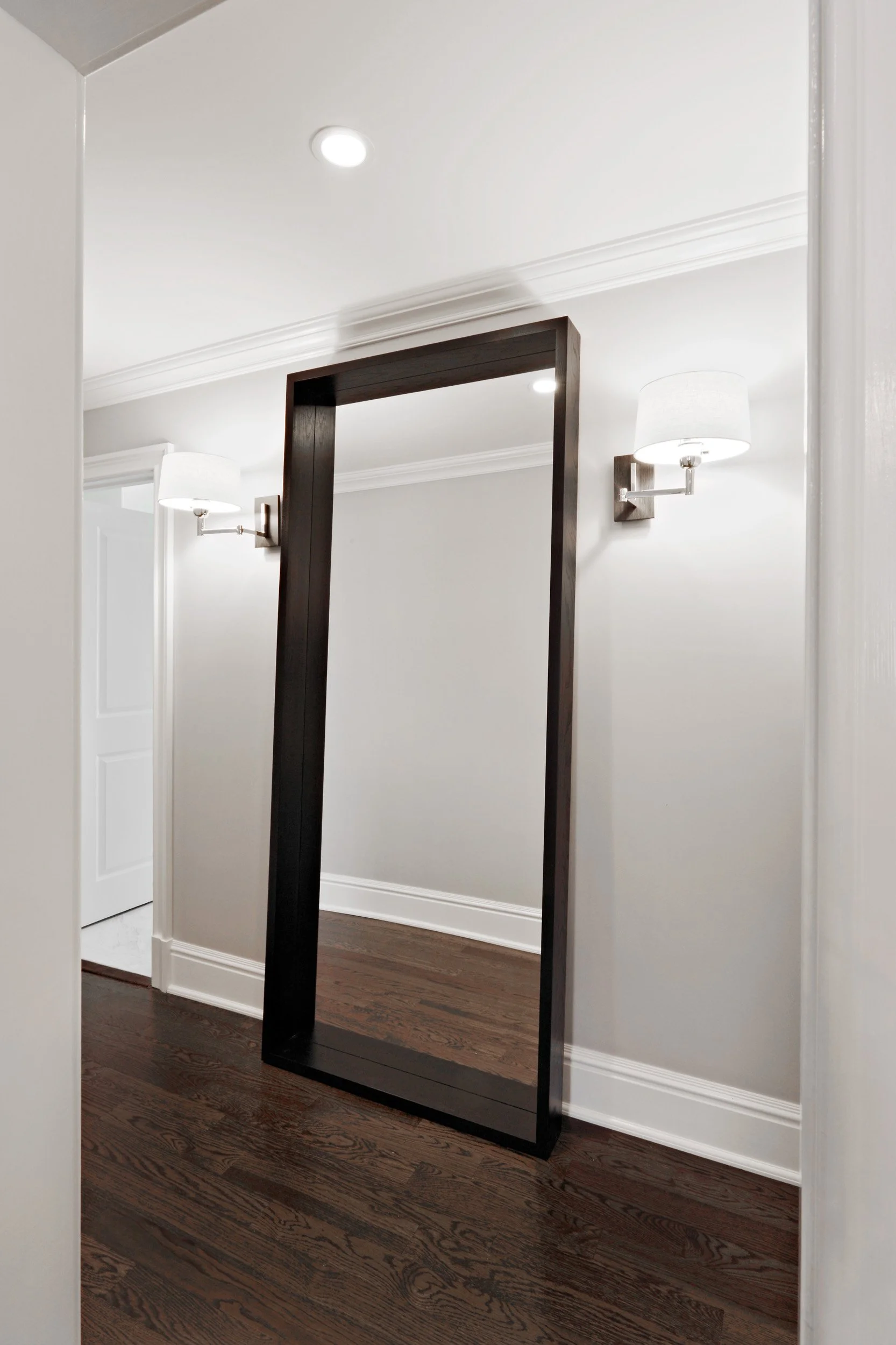 Primary bedroom dressing hall in Parkfield House in Scarsdale NY.