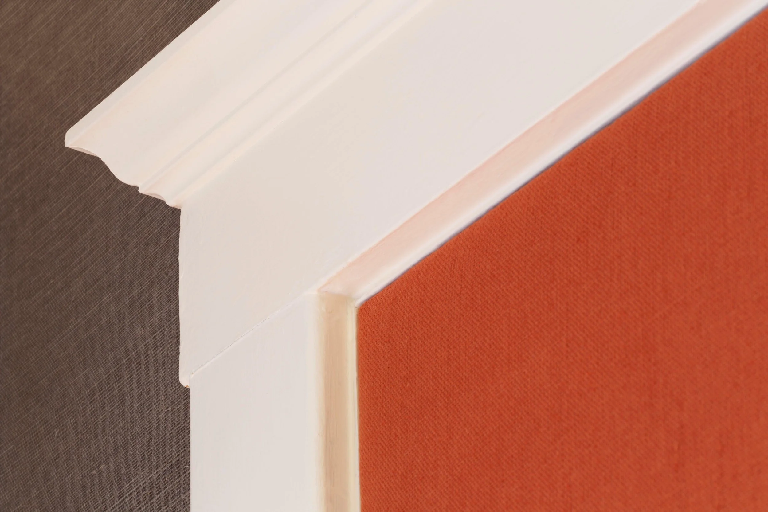 Pin-up board detail for notes and inspiration in home office in Indian Field residence in Greenwich, CT.