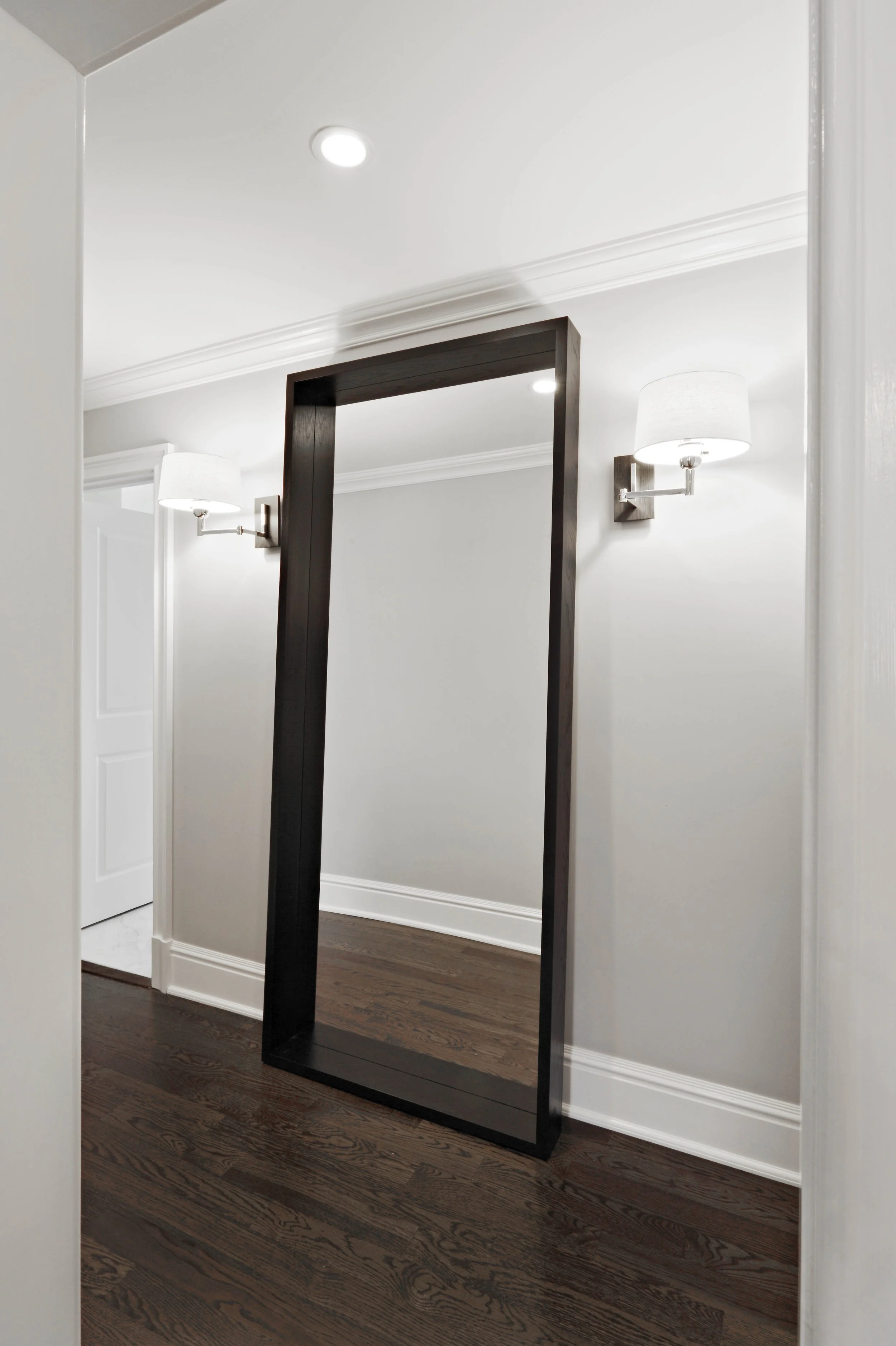 Primary bedroom dressing hall in Parkfield House in Scarsdale NY.