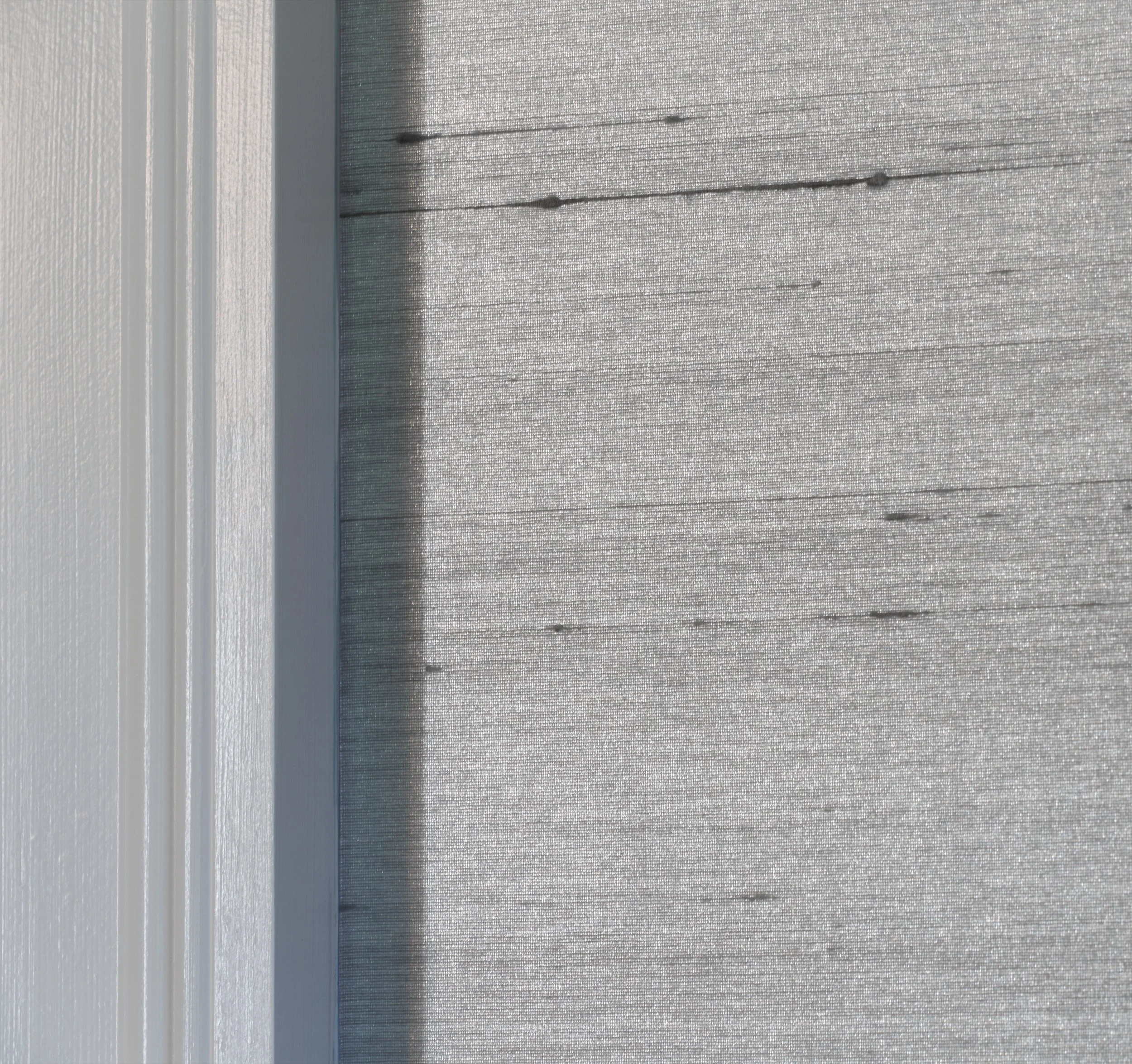 Silk wallpaper detail in Parkfield House in Scarsdale NY formal dining room.