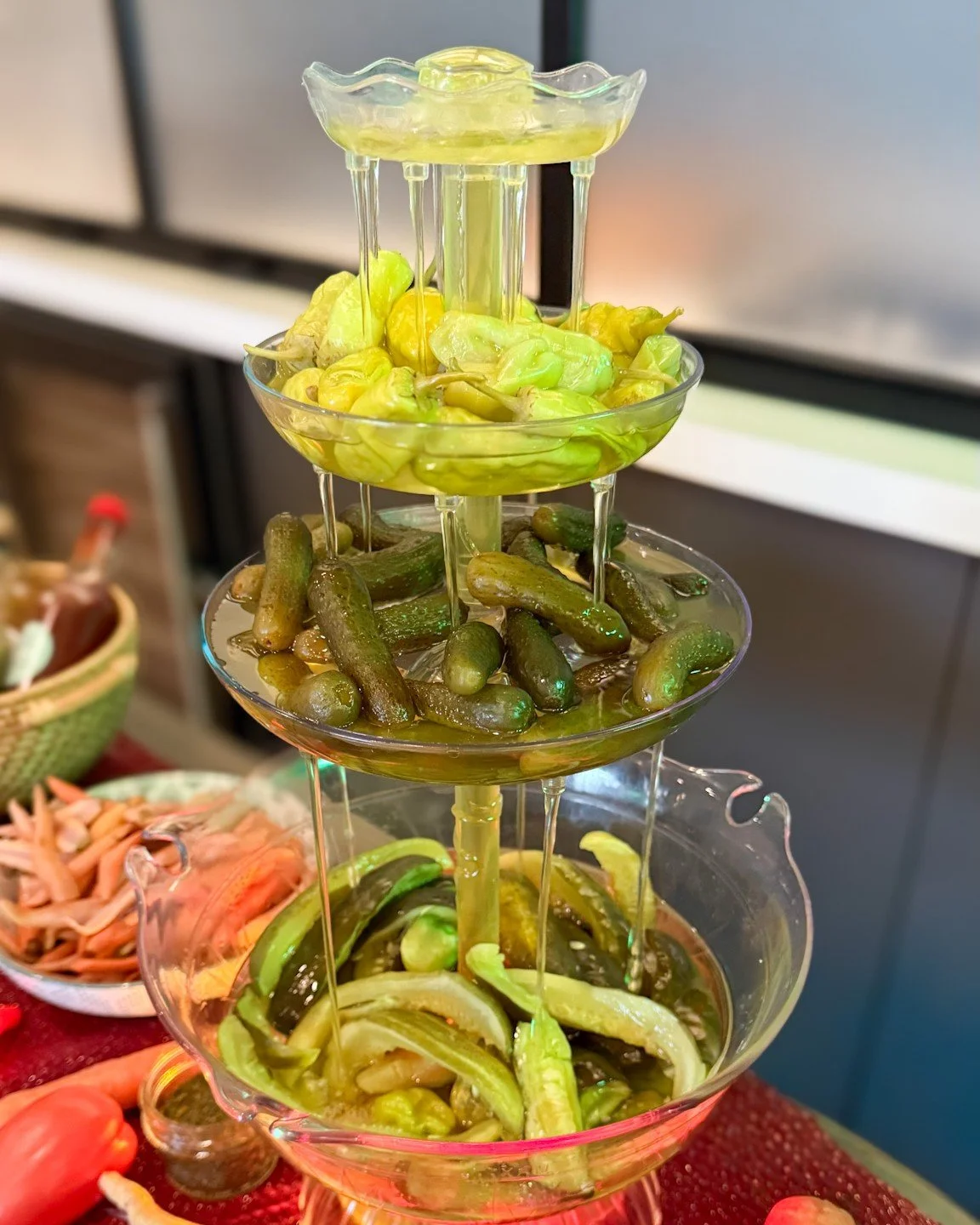 ✨ Join us for our weekend pickle buffet! 🌟 

Dive into a fun selection of house-made pickles, flowing pickle juice, and house-made hot sauces! 🥒🔥

Don&rsquo;t miss out, come for dinner and discover what all the buzz is about! 🍽️💚 

#PickleBuffet
