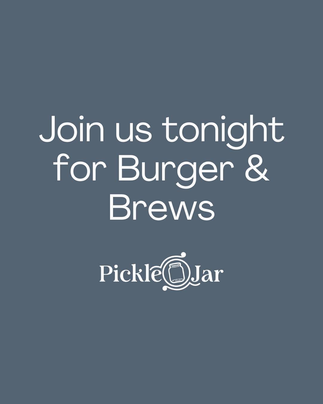 🍔✨ If you&rsquo;re making Sunday plans, this is a good one:
Burger &amp; Brews Sundays feature our award-winning PJ Smash Burger paired with a pint for just $22 + tax. 🍻

#Burger&amp;Brews #SundayVibes #FoodieFavourites #PickleJar #FrederictonEats