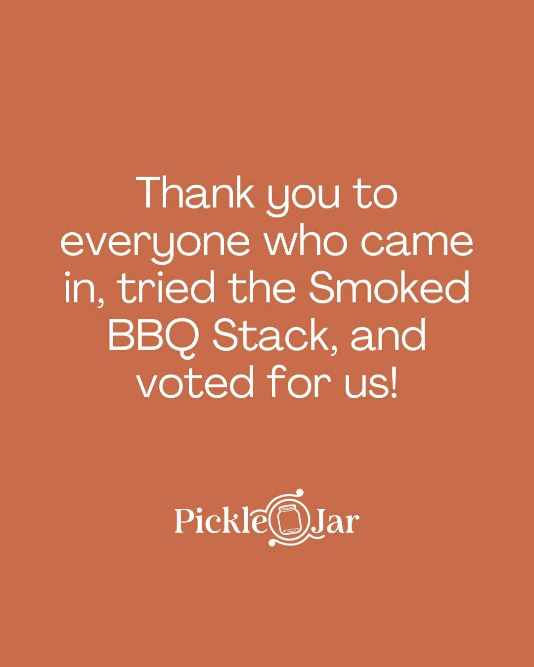 🏆🥒 WE WON THE BURGER BATTLE 🎉

We are beyond grateful to everyone who voted for the Smoked BBQ Stack in this year's YFC Burger Battle. You made it happen, and to celebrate, we&rsquo;re keeping it on as a special this weekend so you can all enjoy a