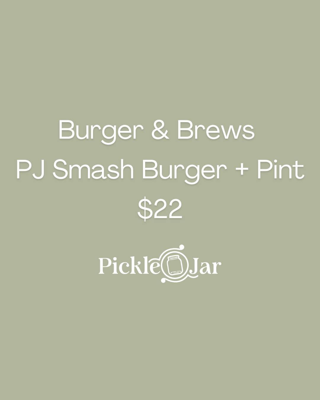 🍔✨ Burger &amp; Brews is BACK! Enjoy our PJ Smash Burger paired with a refreshing pint for just $22 + tax! 🍻 

🕑 Available every Sunday from 2 PM until closing - Dine-in only! 

#SundayFunday #SmashBurger #FrederictonFoodie #Pint&amp;Burger #DineI