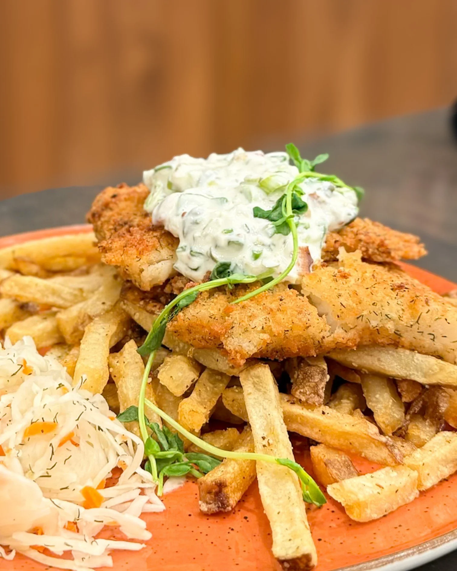 🐟 No plans for Good Friday? We've got you covered! 
Join us at Pickle Jar and try our delicious Fish &amp; Chips! 🌊✨

🍴 Fish &amp; Chips 
Lemon Dill Panko-Crusted Pan-Fried Cod 
Bacon &amp; Green Onion Tartar Sauce 
Fresh-Cut Fries 
Pickled Slaw 
