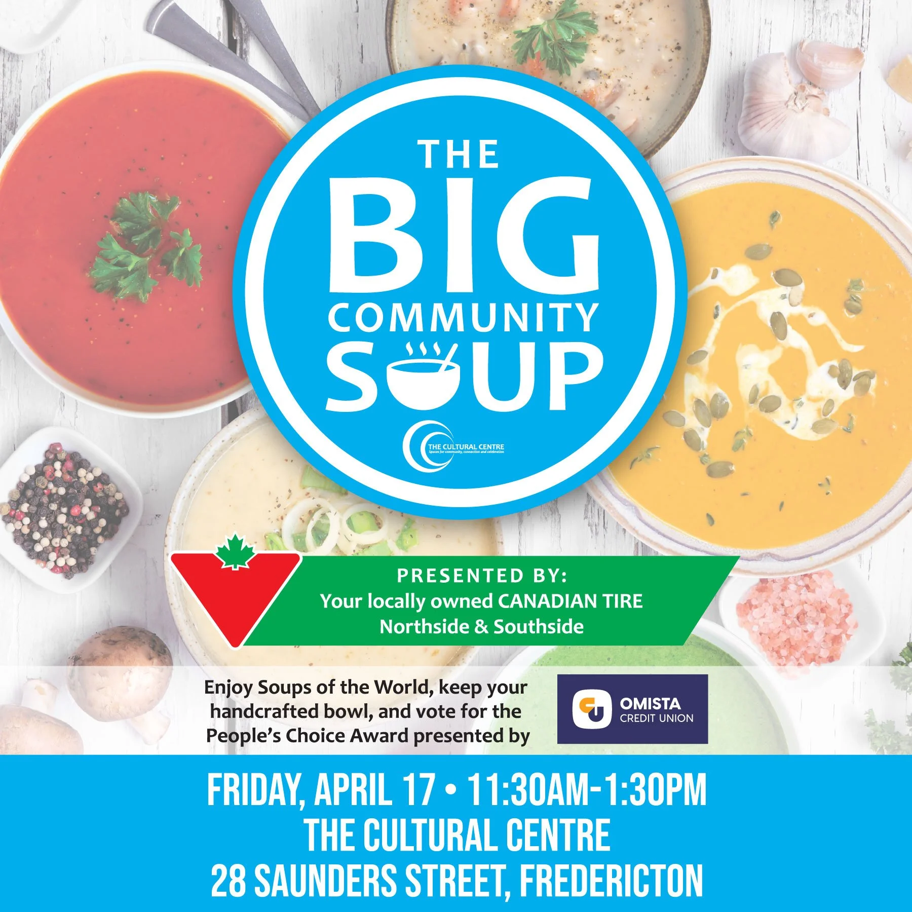 🌟 We're thrilled to announce that Pickle Jar will be at The Big Community Soup on April 17 at The Cultural Centre! 🍲 

Join us and four other amazing local culinary partners as we serve up some delicious Soups of the World for this fantastic fundra
