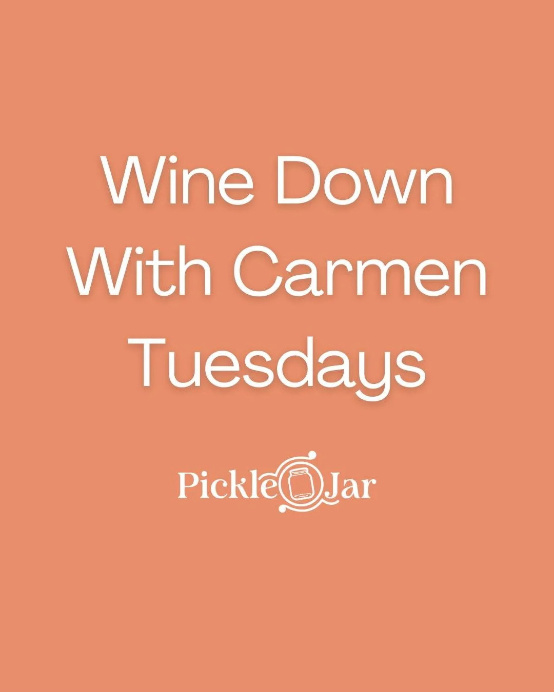 Join us tonight for a Carmen Tuesday and enjoy $5 off a glass or $20 off a bottle of select Carmen wines with the purchase of an entr&eacute;e. 🍷

#CarmenTuesdays #PickleJarFredericton #KindOfABigDill #DowntownFredericton