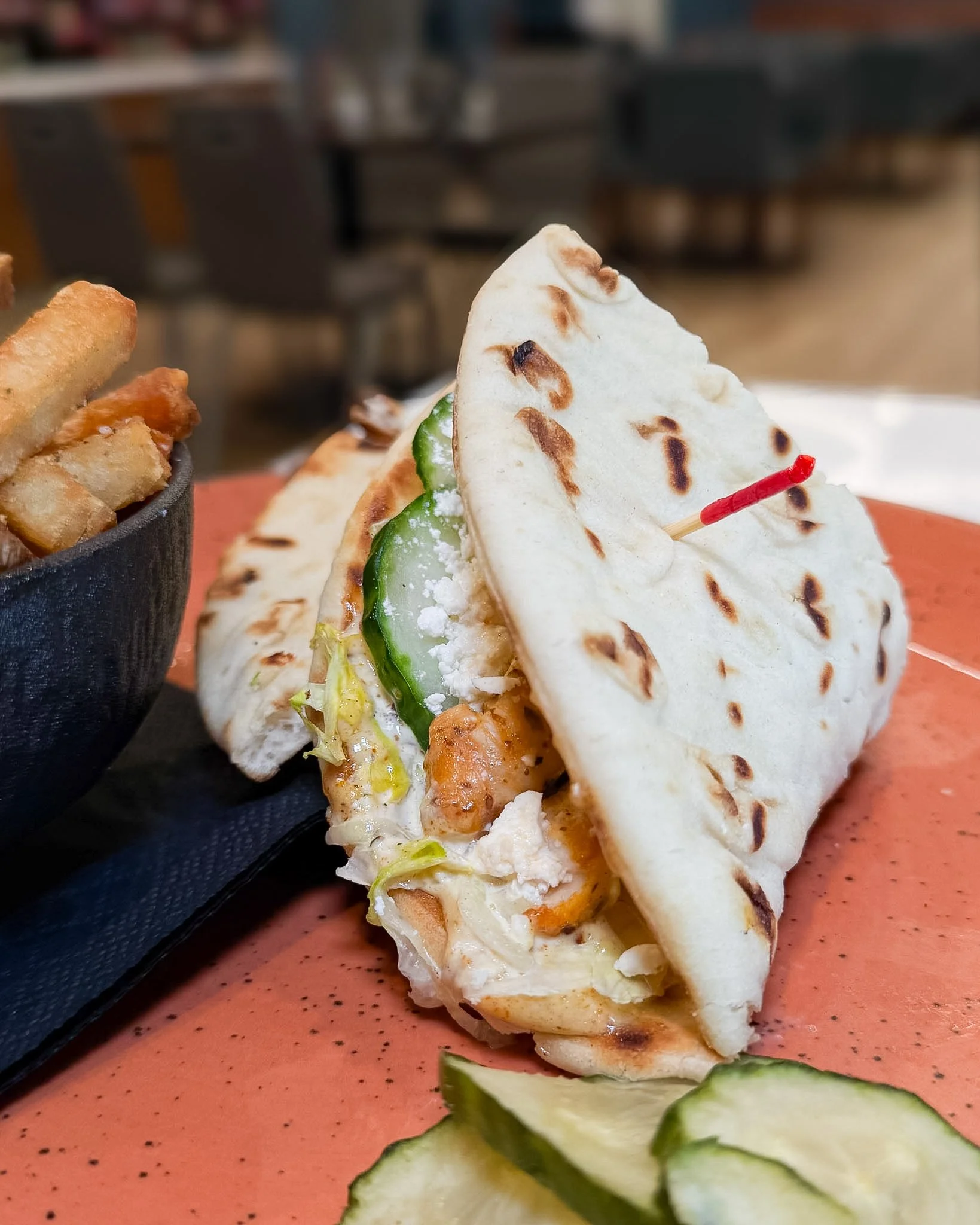 Our Chicken Pita is still stealing the show, and trust us, it's a must-try! 🙌 

👉 Here&rsquo;s what&rsquo;s inside: Chicken &middot; Cucumber &middot; Onion &middot; Red Pepper &middot; Iceberg Lettuce &middot; South Indian Gunpowder Aioli &middot;