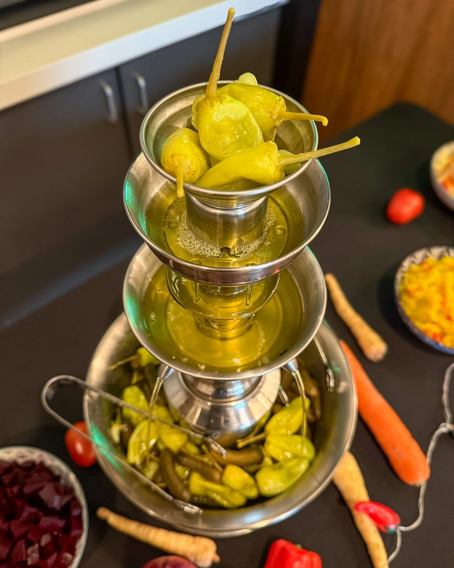 ✨ Fridays just hit different when a pickle fountain is involved 🤌🥒✨ 

Join us for an unforgettable dinner experience with our all-you-can-eat pickle buffet, featuring our signature pantry delights. And yes, the pickle fountain is flowing all night 