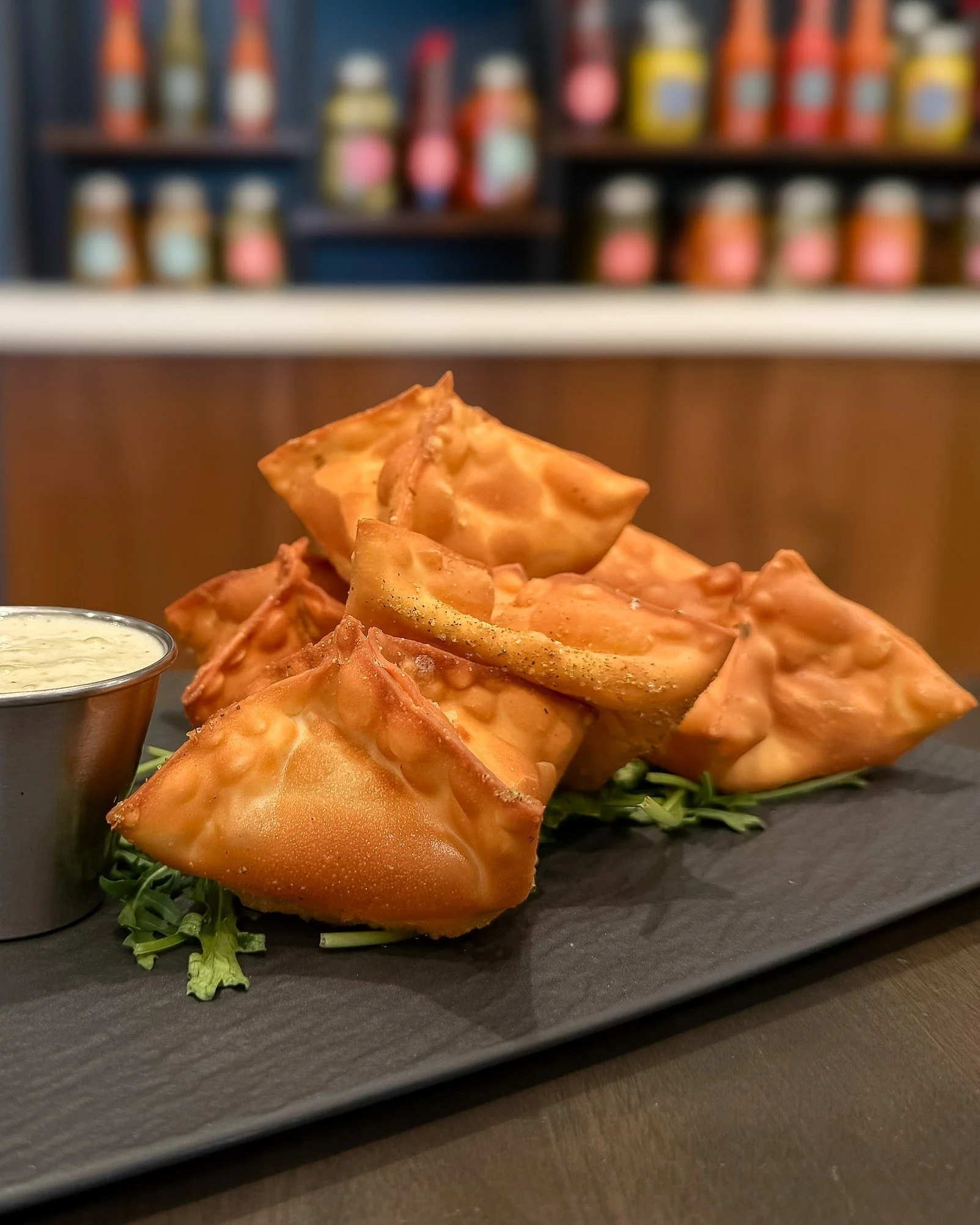 👉 We dare you to eat just one... 

You know that Havarti + dill is basically our love language. Wrap it in a wonton, fry it, and add a jalape&ntilde;o buttermilk dip, and now we're really talking. 🔥

🥟 Meet the Havarti Stuffed Wontons: 
&middot; H