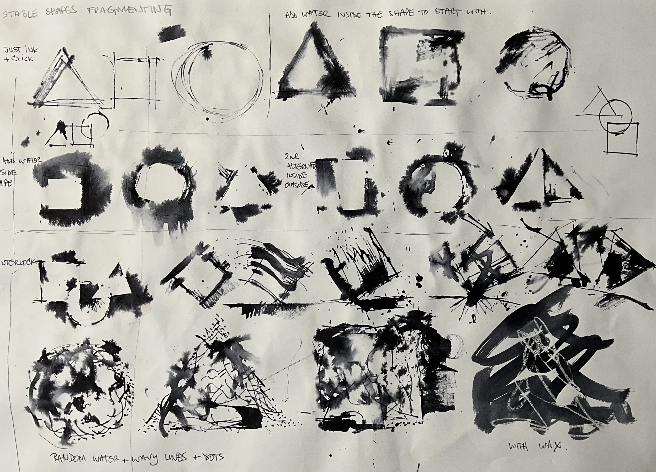 Exploring shapes using expressive ink 