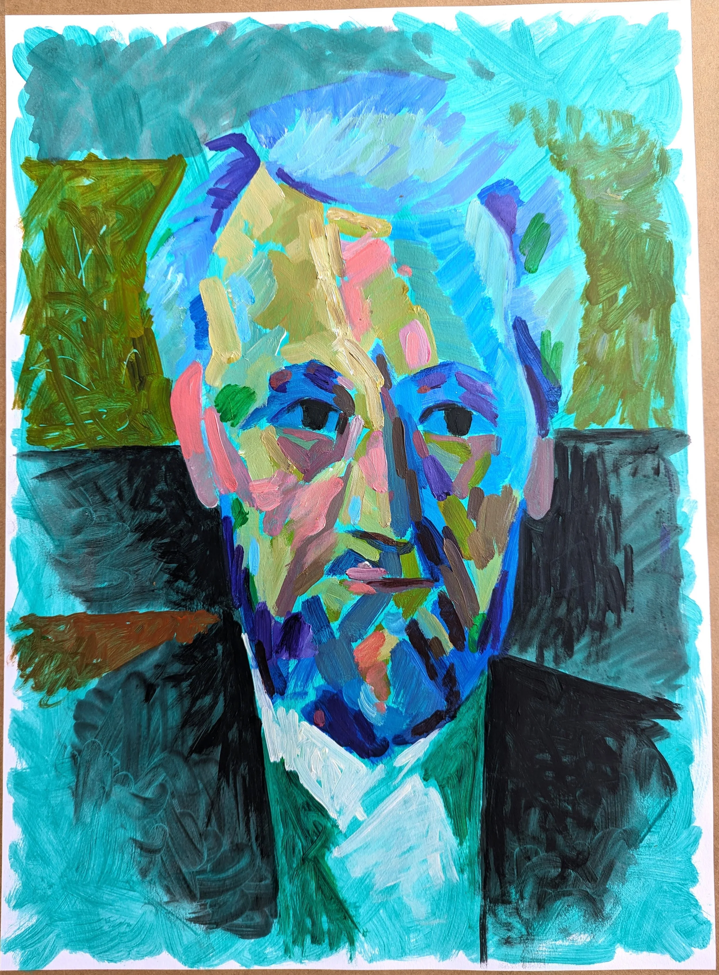 Cézanne style using a colour ground
