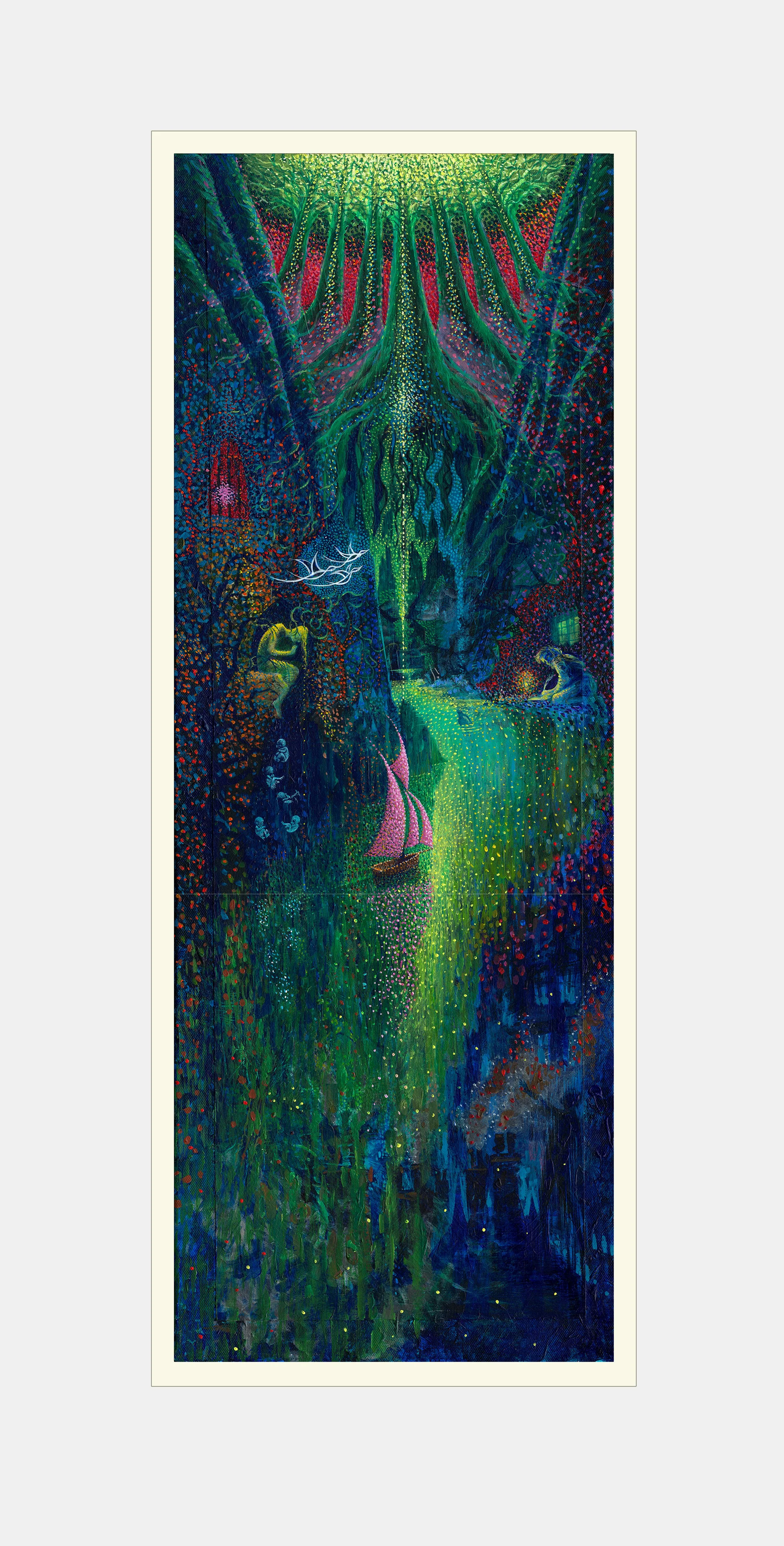 Print image 18.5x50cm, Card mount 32.5x64cm