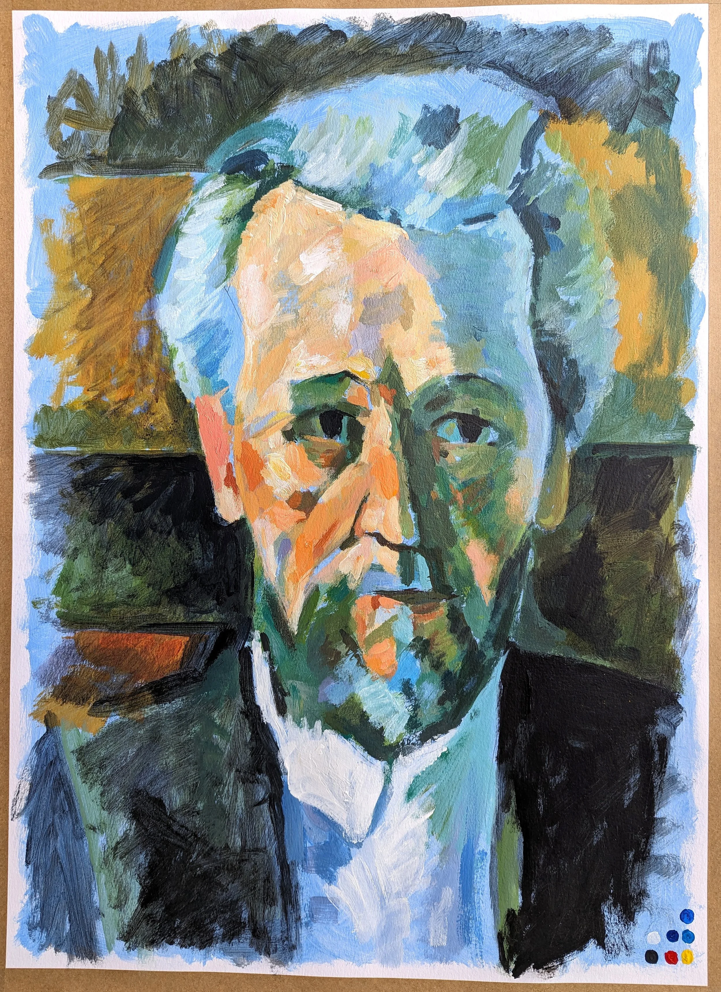 Cézanne style using a colour ground