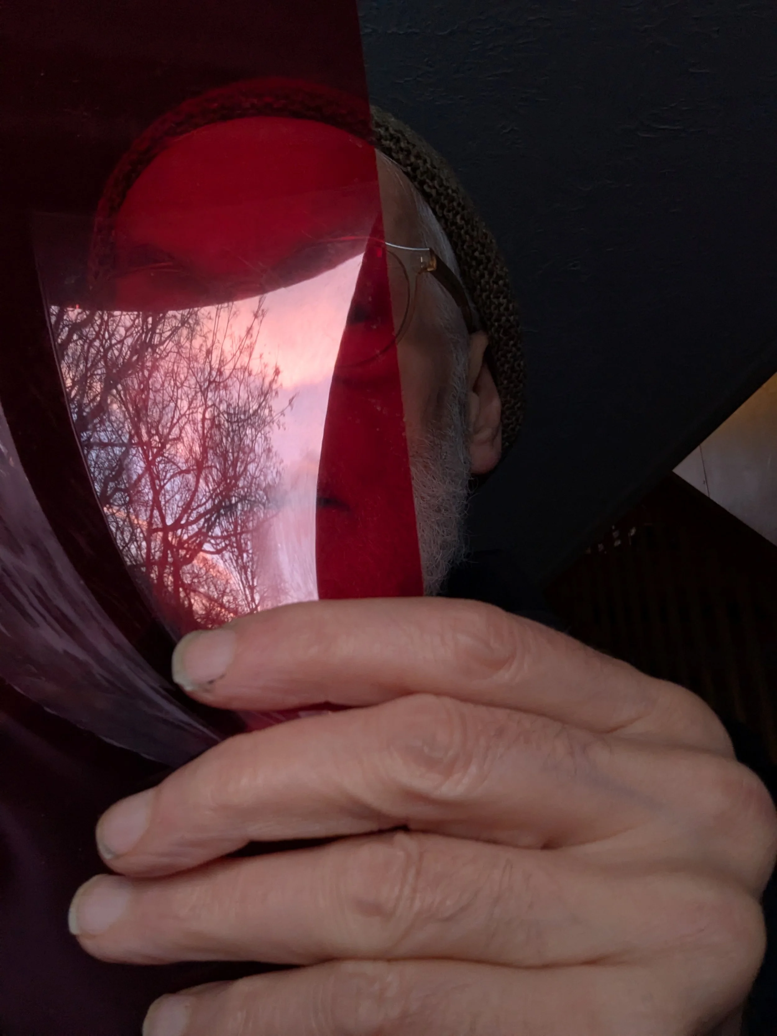 Reflections using tinted acetate 