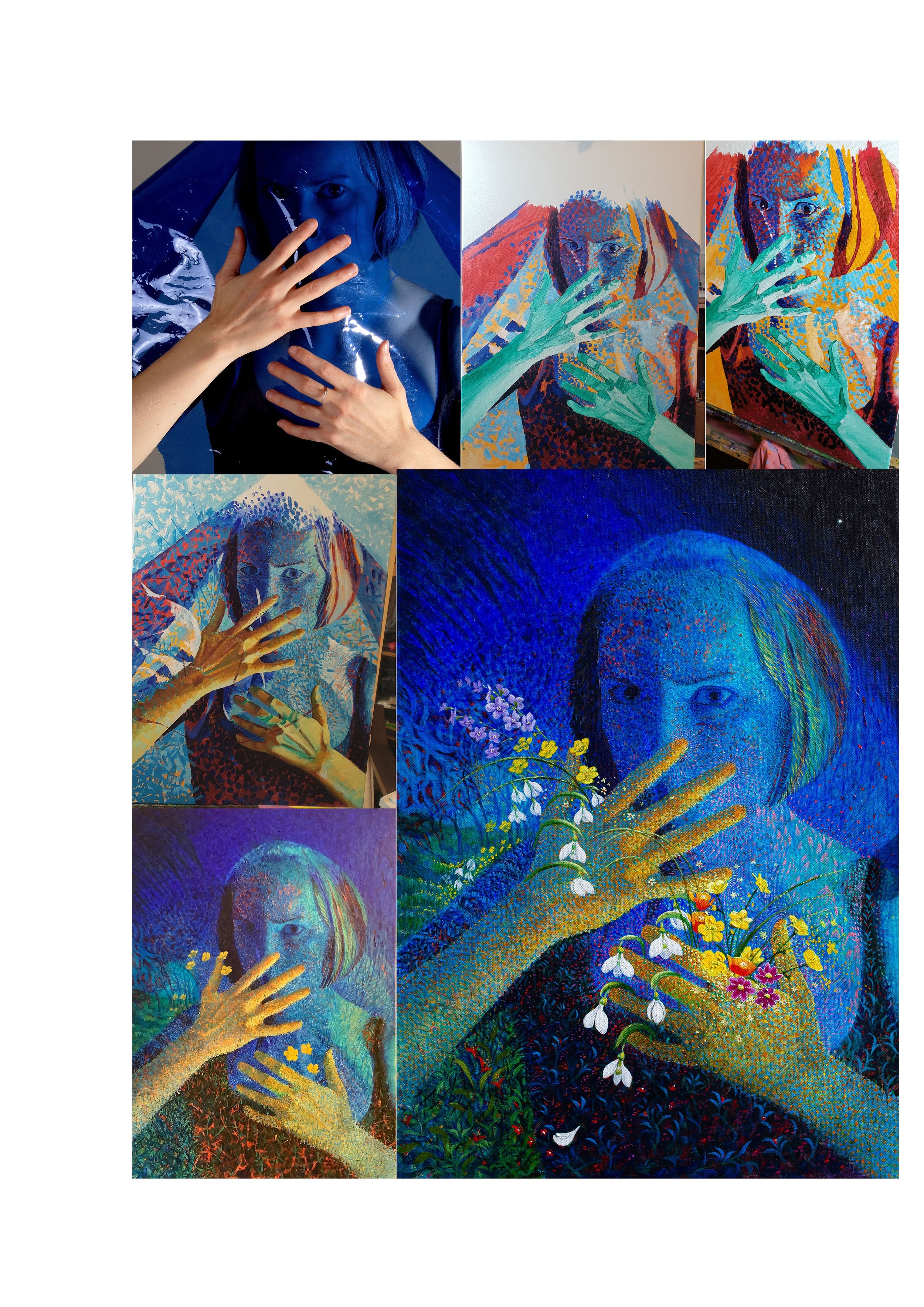 Sequence leading to Hazel portrait final piece