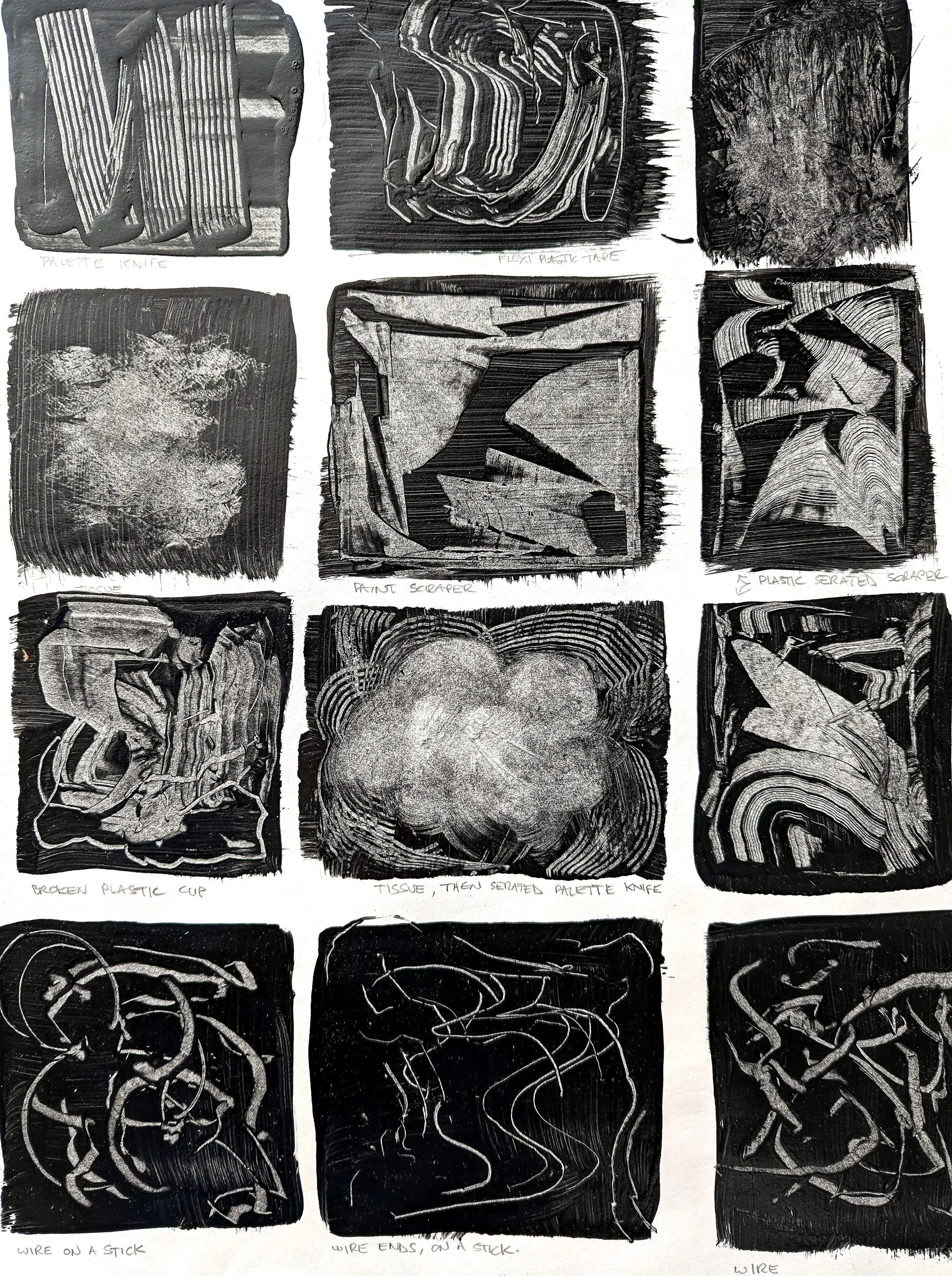 Mark making/scraping