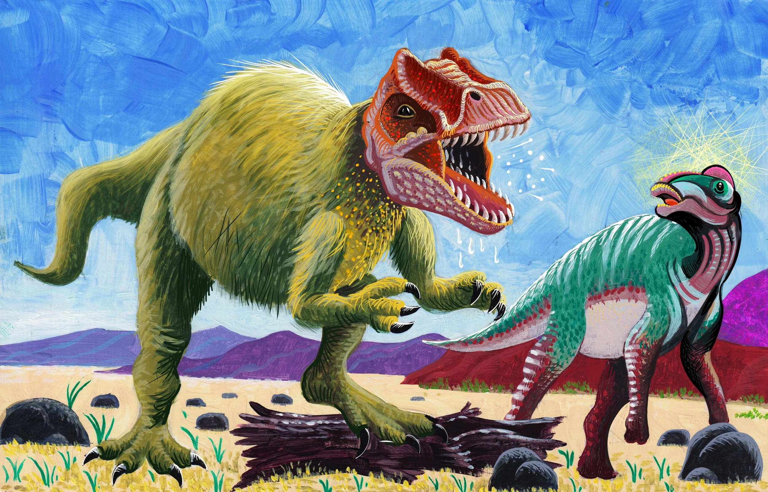 Siats and Edmontosaurus