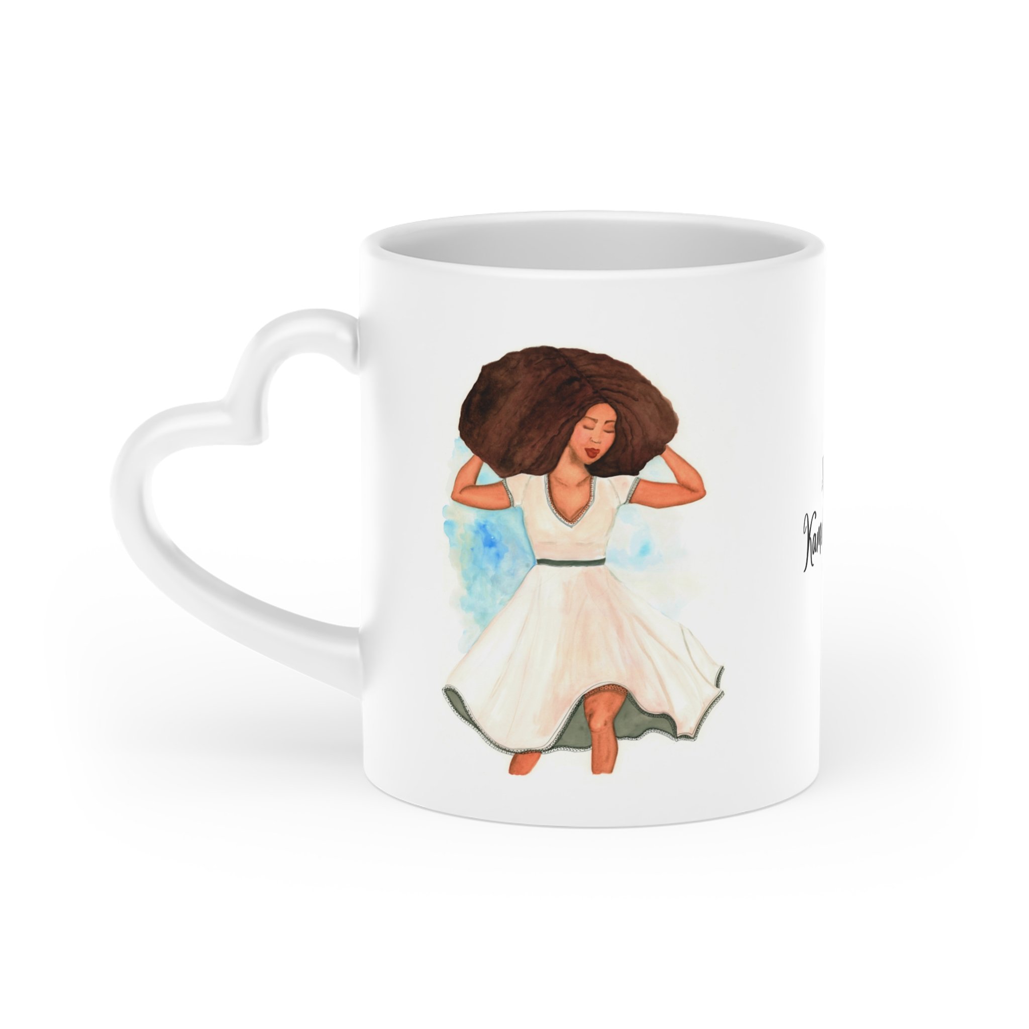 Dancing Girl Watercolor Illustration Mug — Gift Keepsake