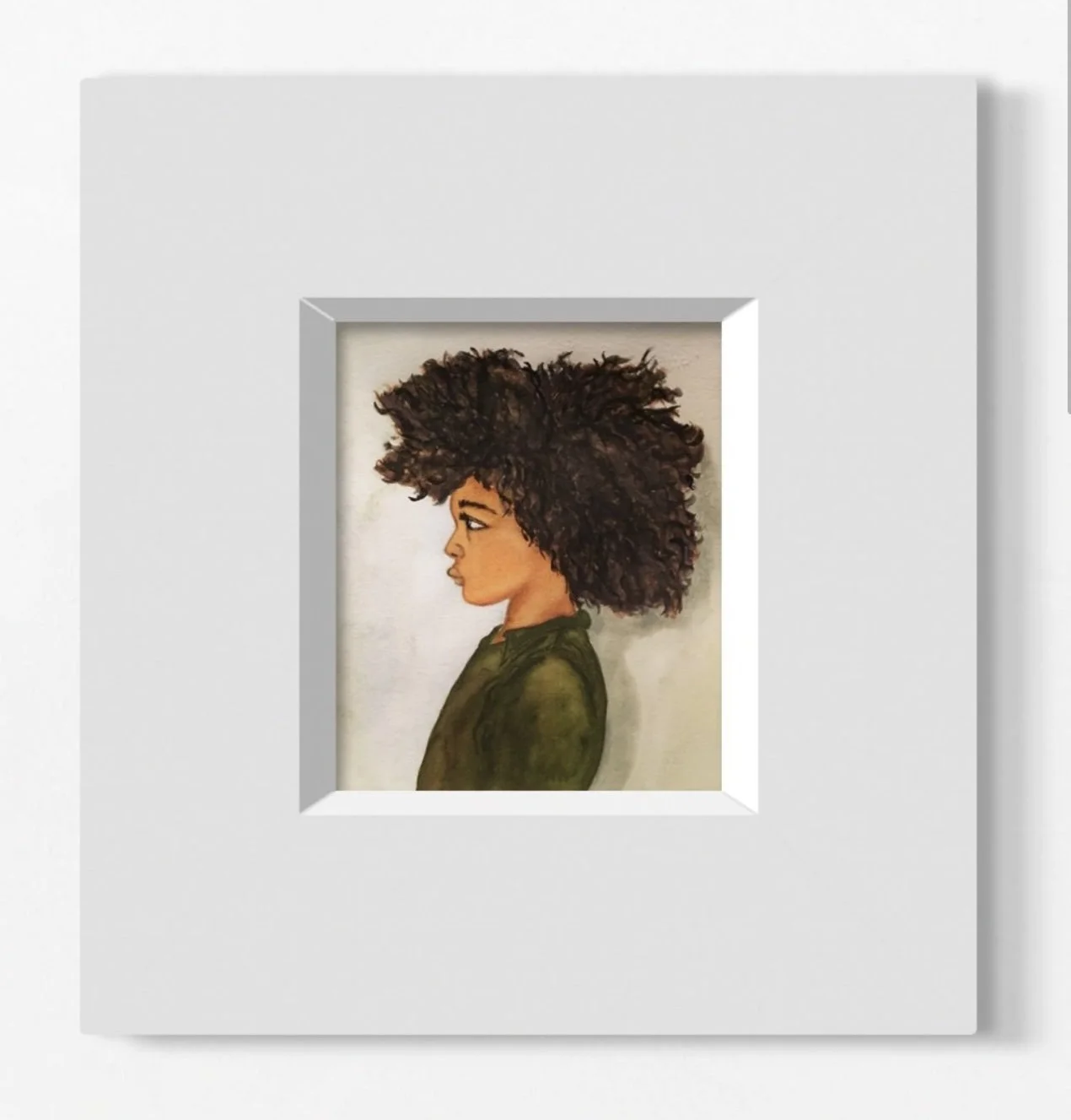 Contemplative Child Art Print, "Creole Boy" by Kameko Rae