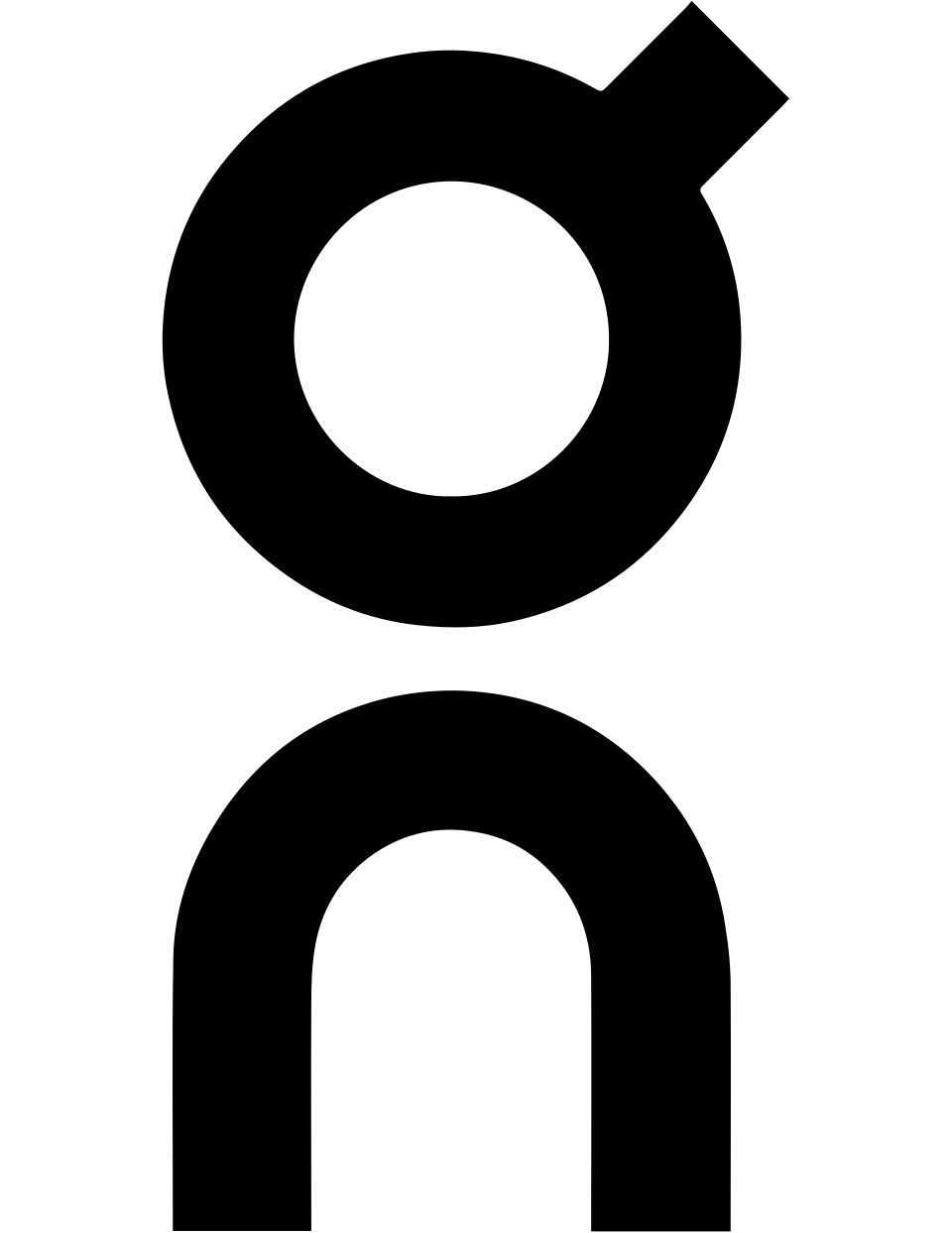On Running Logo - Black background with a white mathematical equation showing the quadratic formula.