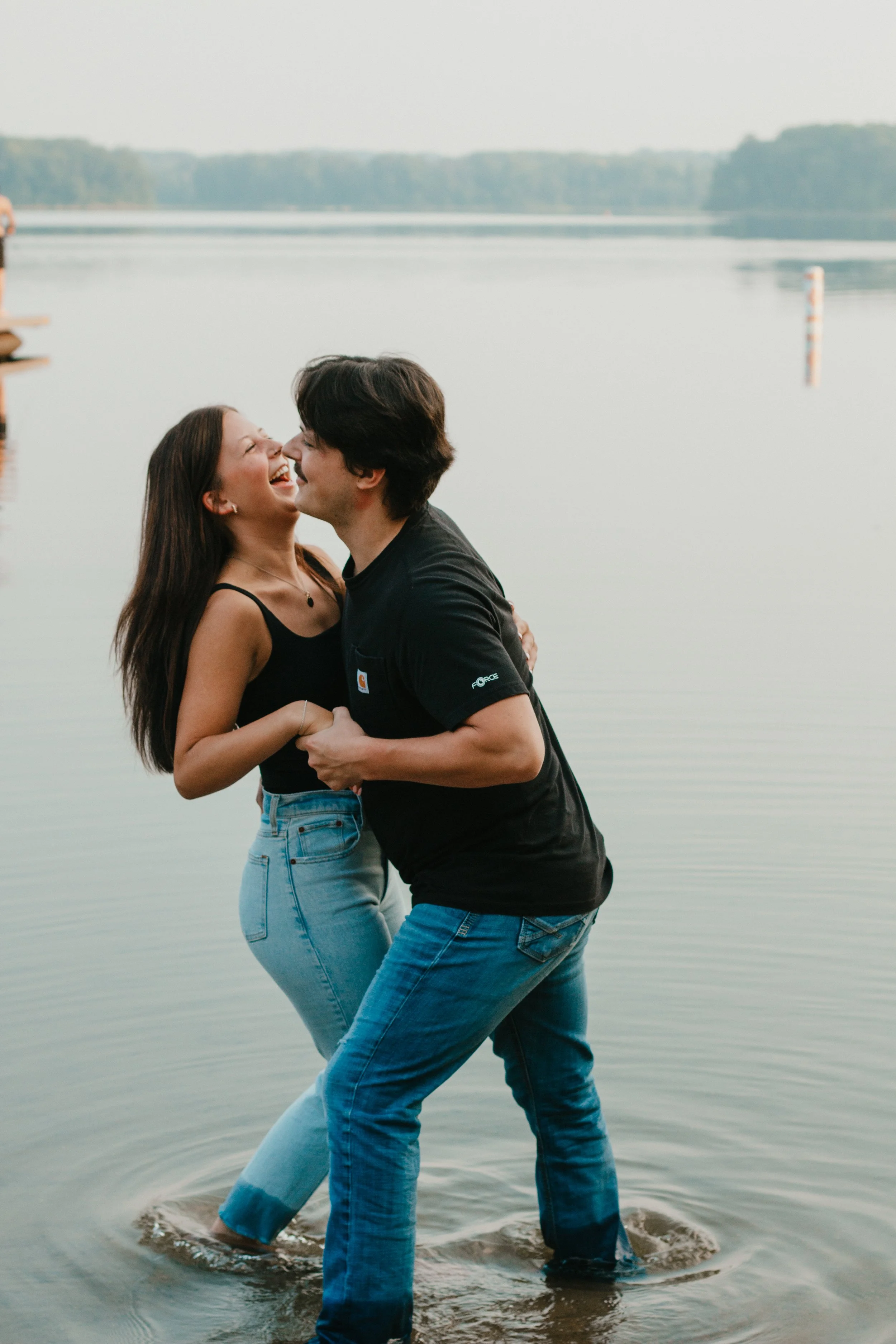 Salon customer with new long natural braids
