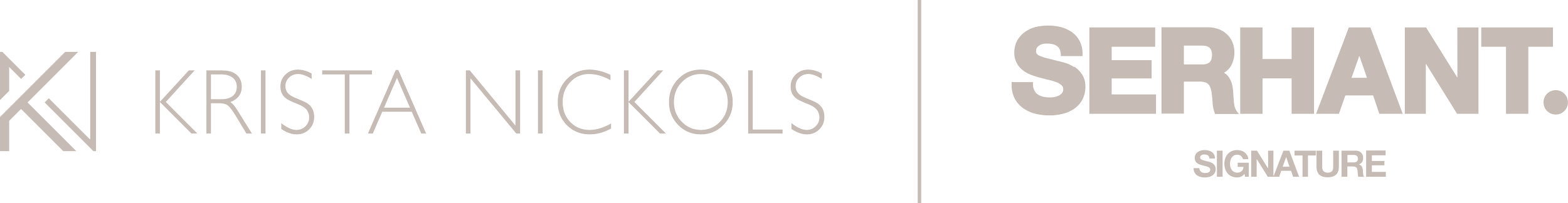 Logo with the name Krista Nickols and the word Serhant with the label Signature.